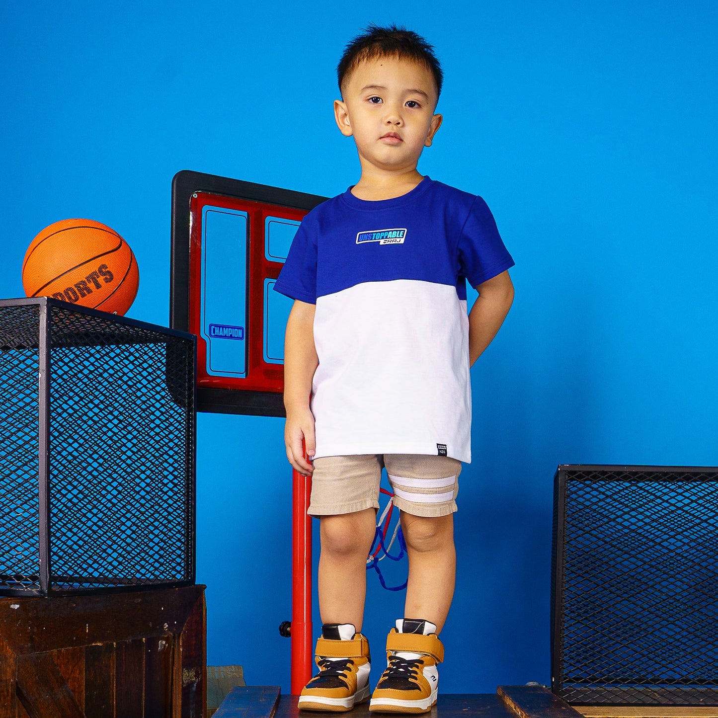 RRJ Children's Basic Tees for Kids Regular Fitting Toddler Kids T-Shirt 156650-U (Blue)