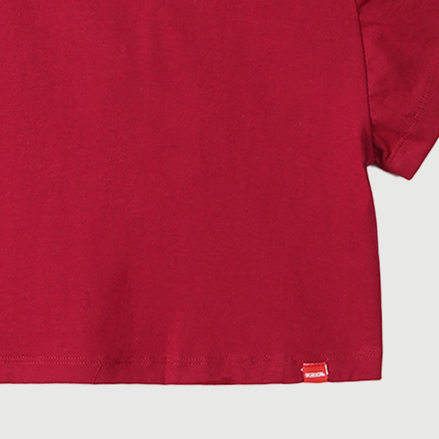 Bobson Japanese Ladies Basic Round Neck T shirt For Women Trendy Fashion High Quality Apparel Comfortable Casual Tees Relaxed Fit 142177 (Rumba Red)