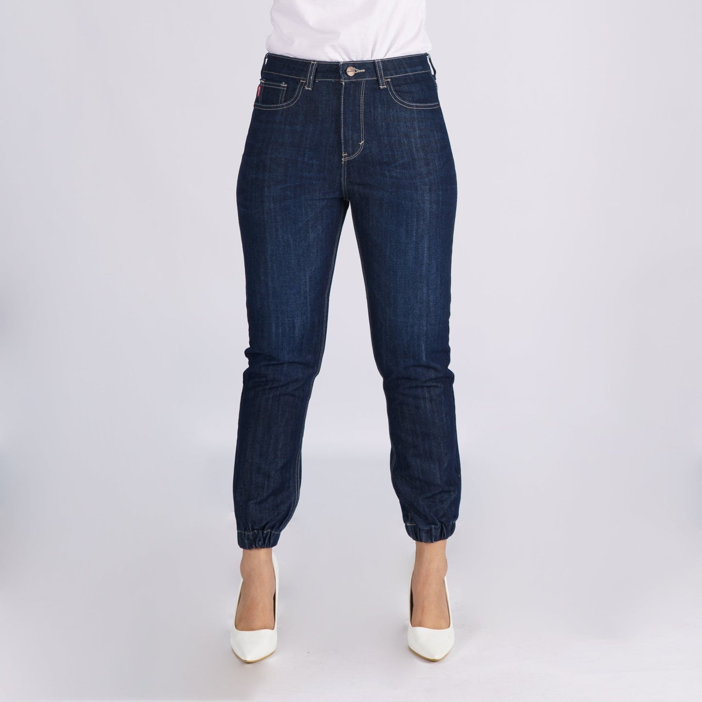 Bobson Ladies Basic Denim Boyfriend Jeans for Women Trendy Fashion High Quality Apparel Comfortable Casual Jogger Pants for Women 147477 (Dark Shade)