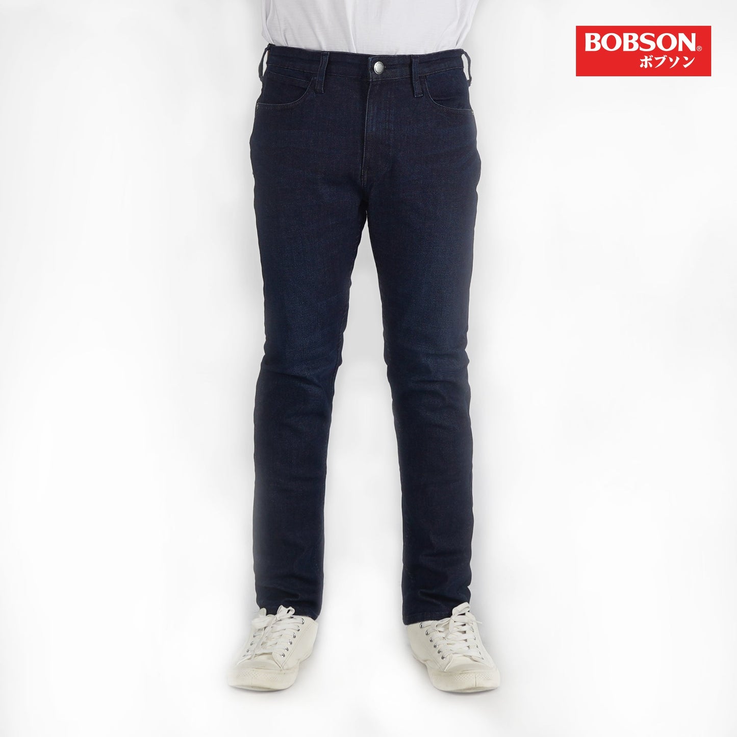 Bobson Japanese Men's Basic Denim Pants for Men Trendy Fashion High Quality Apparel Comfortable Casual Jeans for Men Super Skinny Mid Waist 150386-U (Dark Shade)