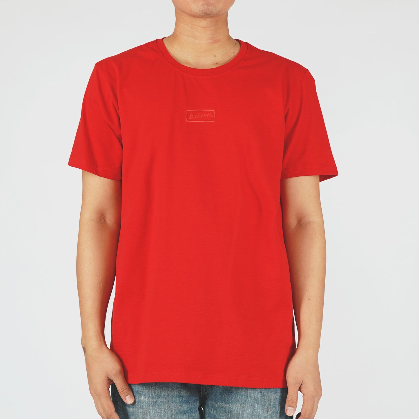 Bobson Japanese Men's Basic Tees Round Neck Top for Men Missed Lycra Fabric Trendy Fashion High Quality Apparel Comfortable Casual Top for Men Slim Fit 149021 (Barbados Cherry)