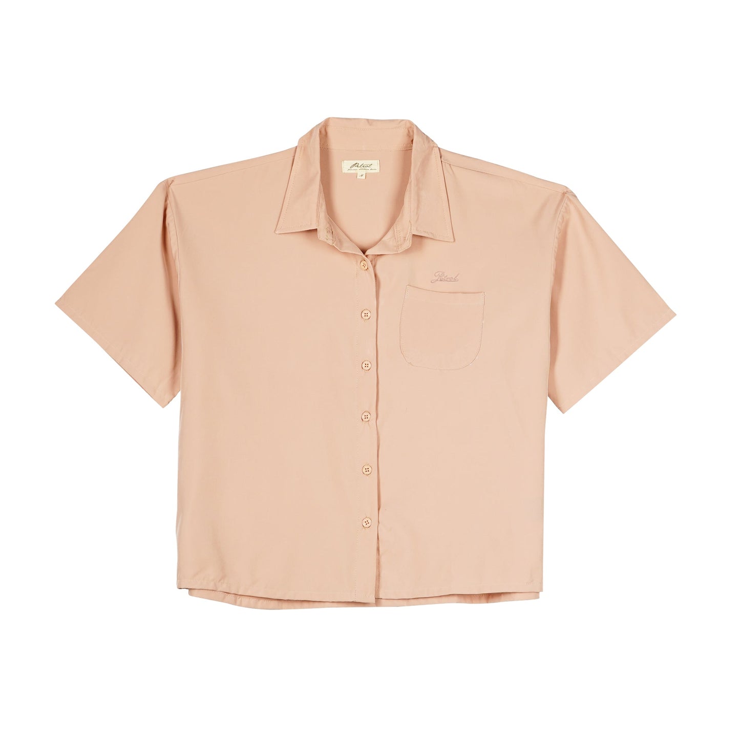 Petrol Basic Woven Ladies Boxy Fitting Shirt Easy Iron Fabric Trendy fashion Casual Top Woven for Ladies 130500 (Old Rose)