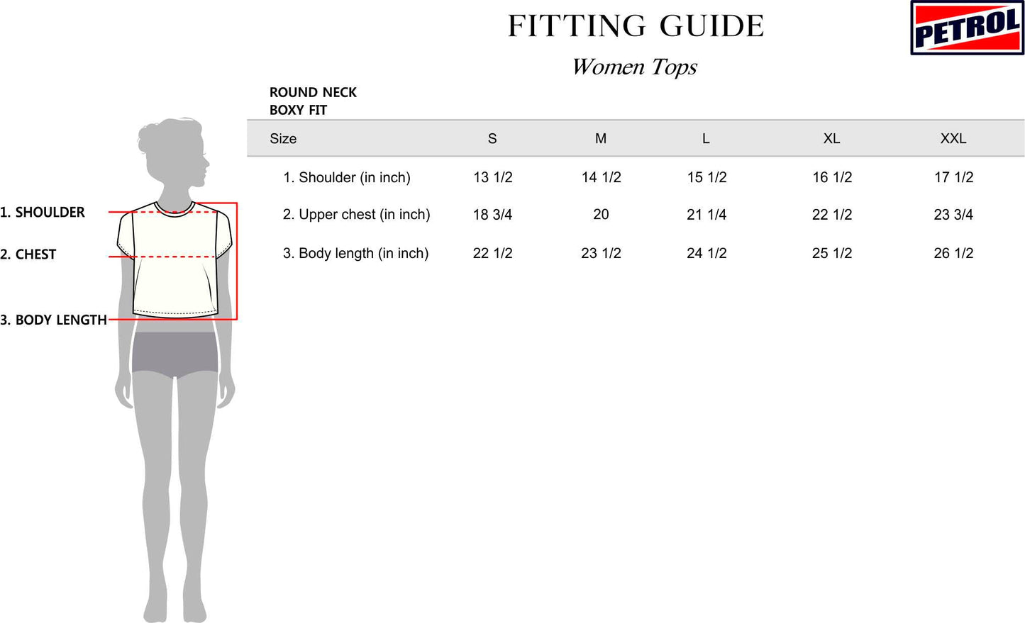 Petrol Basic Tees for Ladies Boxy Fitting Special Fabric Trendy fashion Casual Top Peacoat T-shirt for Ladies 130355-U (Peacoat)