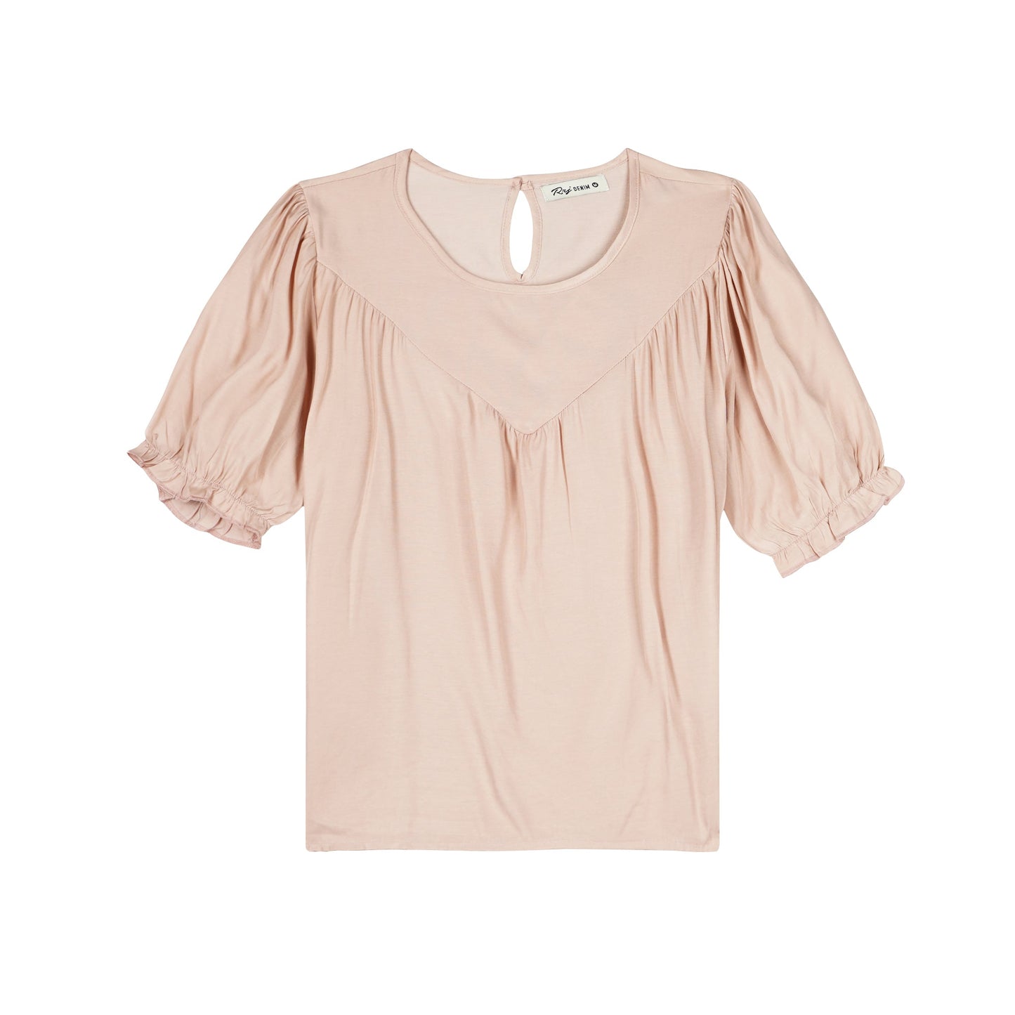 RRJ Ladies' Modified Woven Boxy Fitting Blouse Rayon Fabric Trendy fashion Casual Top Pink Woven Blouse for Ladies 143372 (Pink)