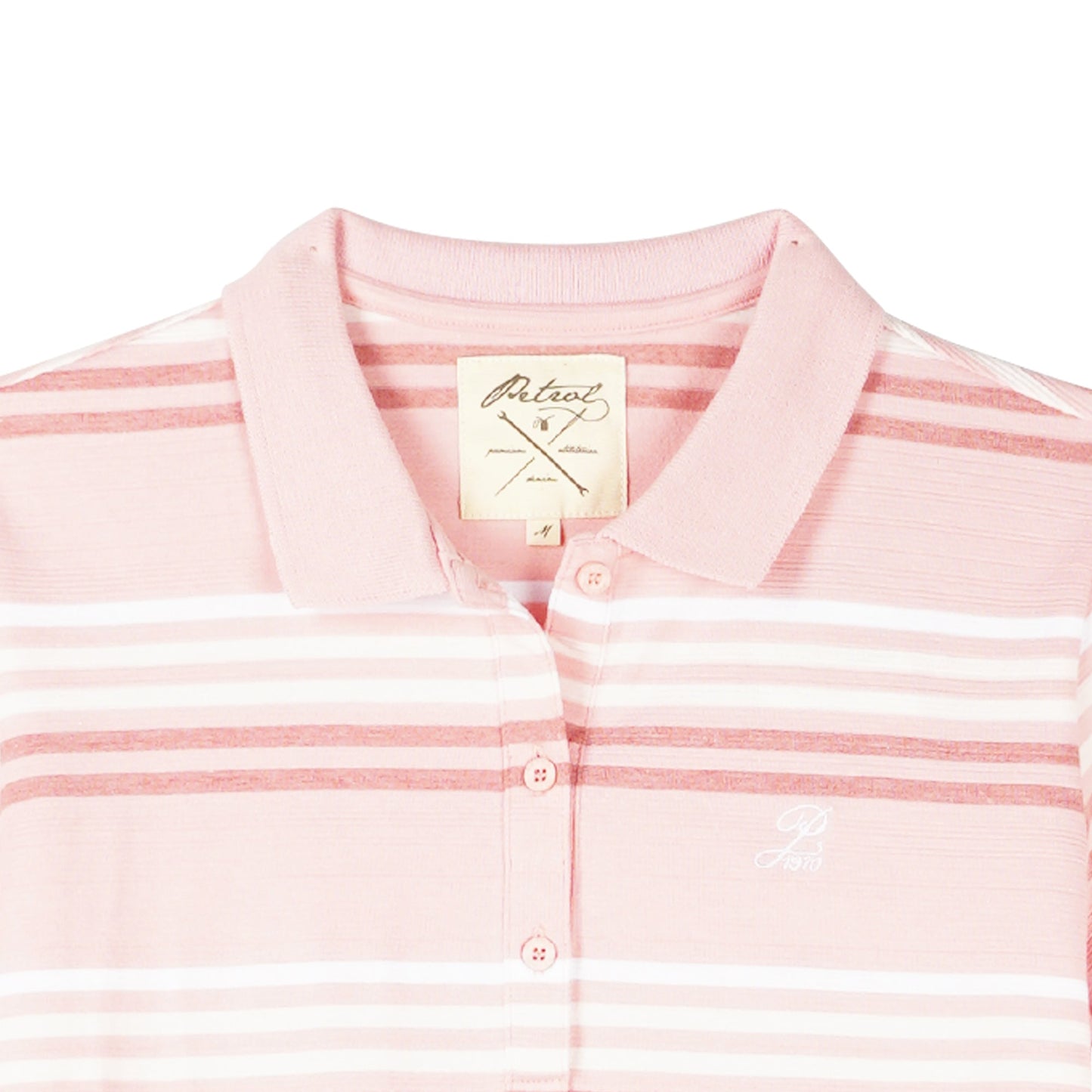 Petrol Basic Collared Shirt for Ladies Regular Fitting Missed Lycra Fabric Trendy fashion Casual Top Almond Blossom Polo shirt for Ladies 115370 (Almond Blossom)