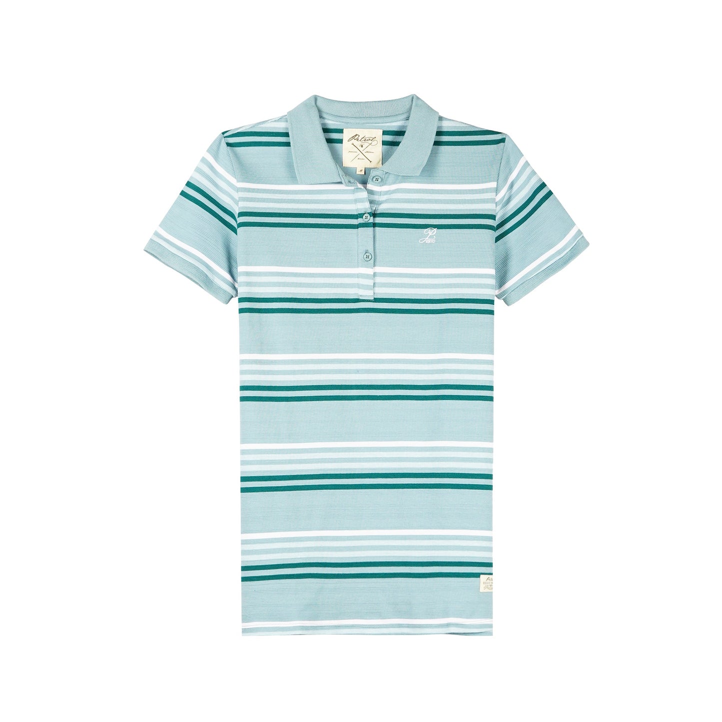Petrol Basic Collared Shirt for Ladies Regular Fitting Missed Lycra Fabric Trendy fashion Casual Top Blue Mist Polo shirt for Ladies 115370 (Blue Mist)