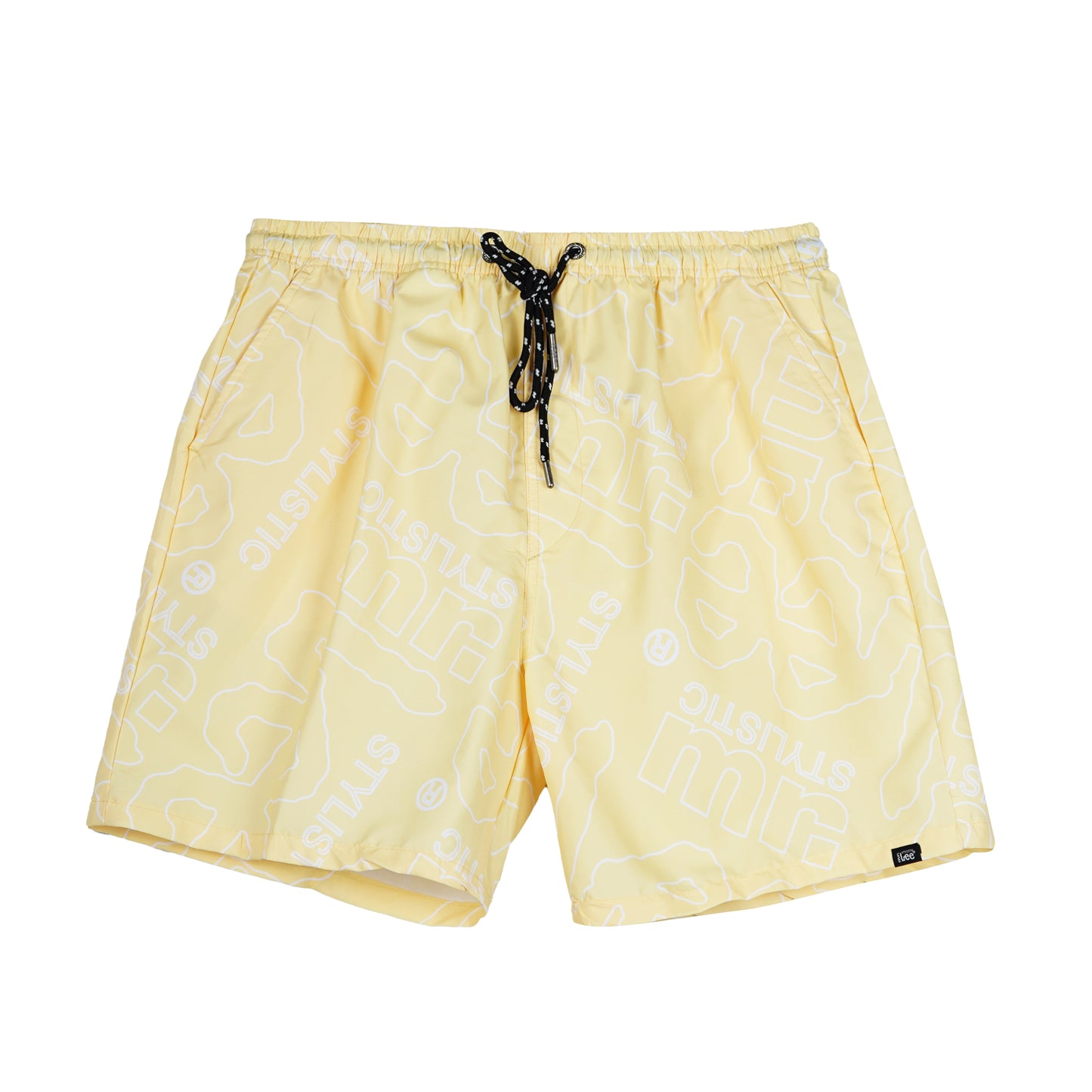 Stylistic Mr. Lee Men's Basic Non-Denim Swim short for Men Trendy Fashion High Quality Apparel Comfortable Casual Short for Men Mid Waist 127824 (Light Yellow)