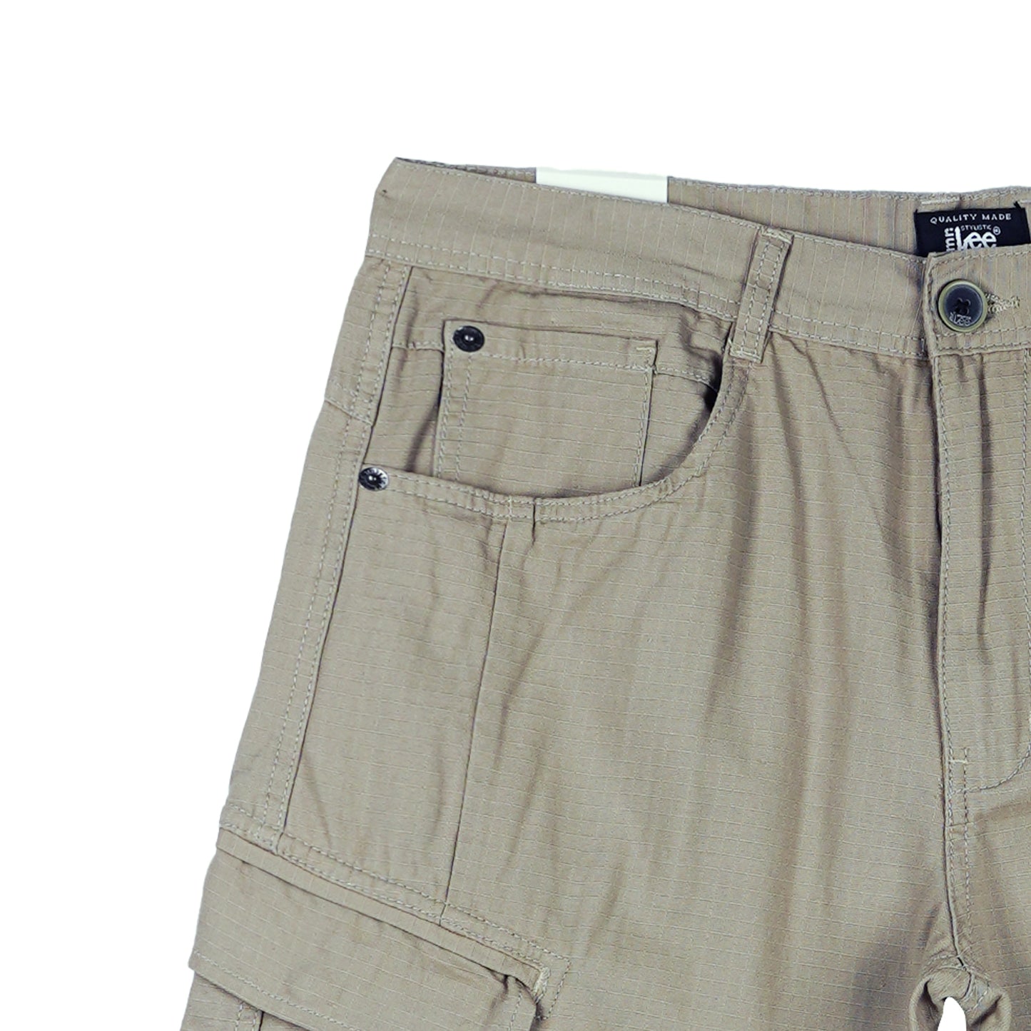 Stylistic Mr. Lee Men's Basic Non-Denim Cargo Short for Men Trendy Fashion High Quality Apparel Comfortable Casual short for Men Mid Waist 149762 (Light Gray)