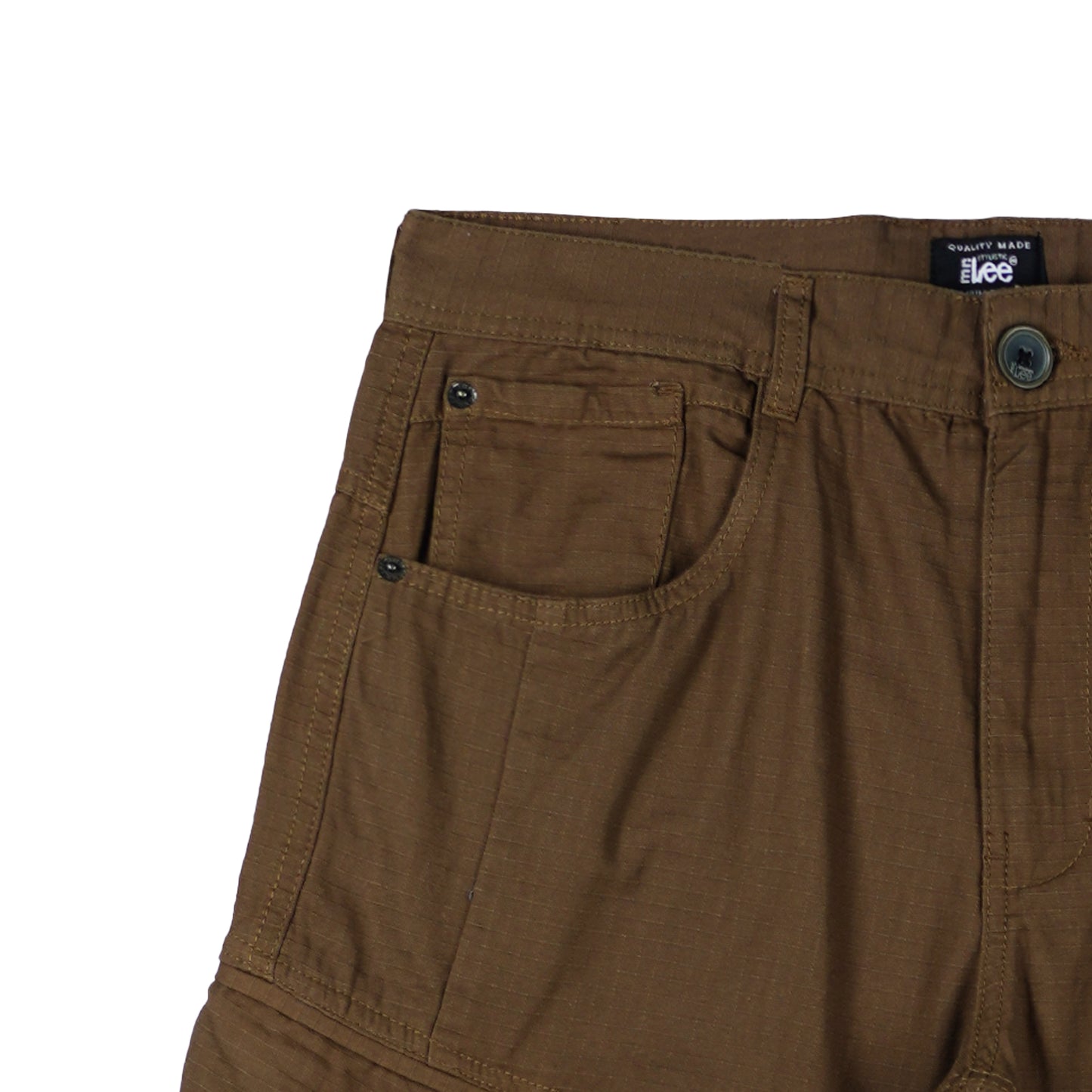 Stylistic Mr. Lee Men's Basic Non-Denim Cargo Short for Men Trendy Fashion High Quality Apparel Comfortable Casual short for Men Mid Waist 149751 (Brown)