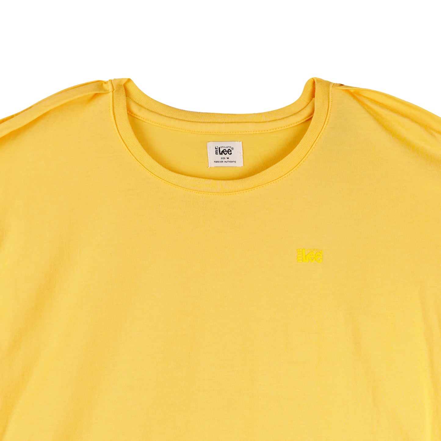Stylistic Mr. Lee Ladies Basic Tees for Women Trendy Fashion High Quality Apparel Comfortable Casual Tops for Women Boxy Fit 144288-U (Yellow)