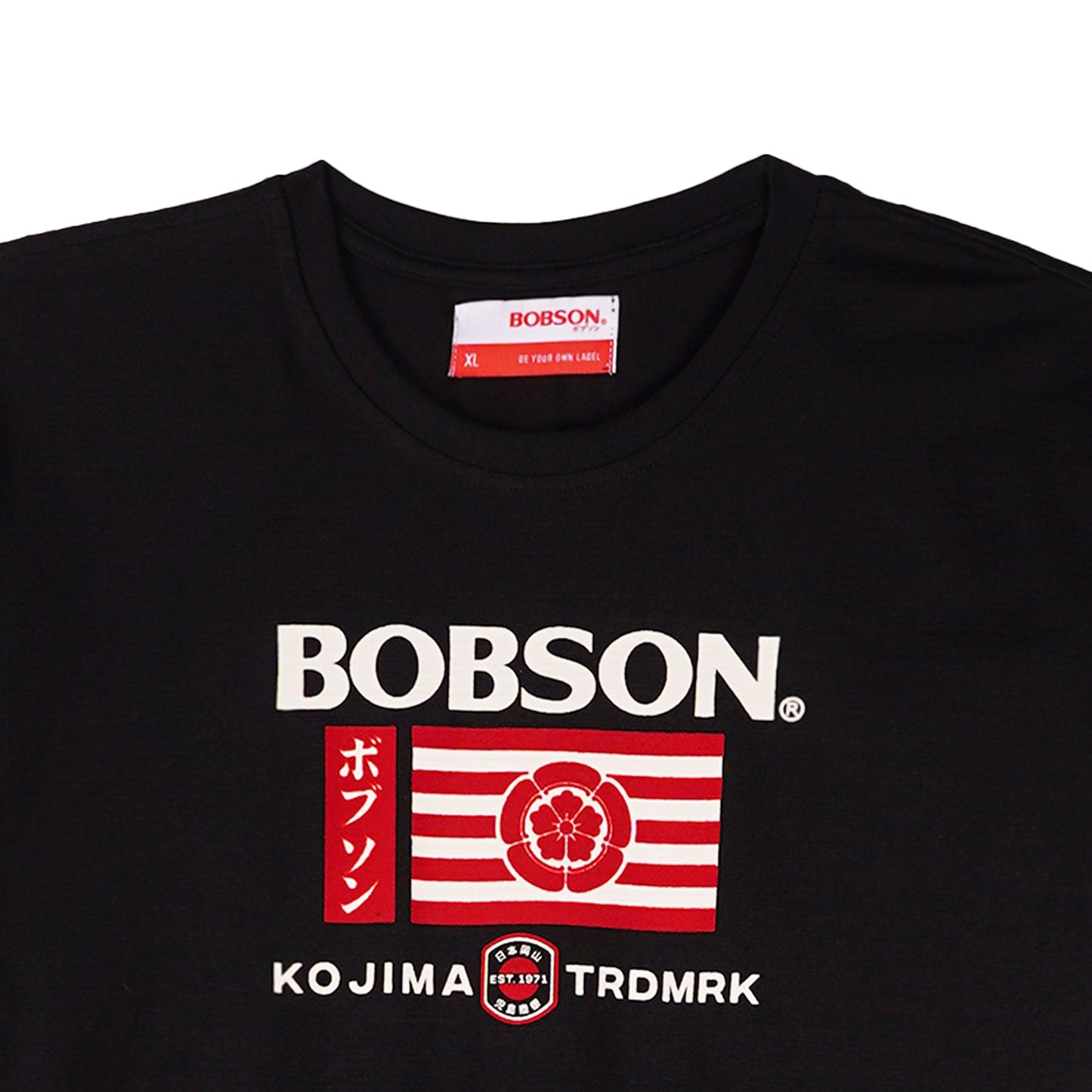 Bobson Japanese Men's Basic Tees for Men Missed Lycra Fabric Trendy Fashion High Quality Apparel Comfortable Casual Top for Men Slim Fit 147223 (Black)