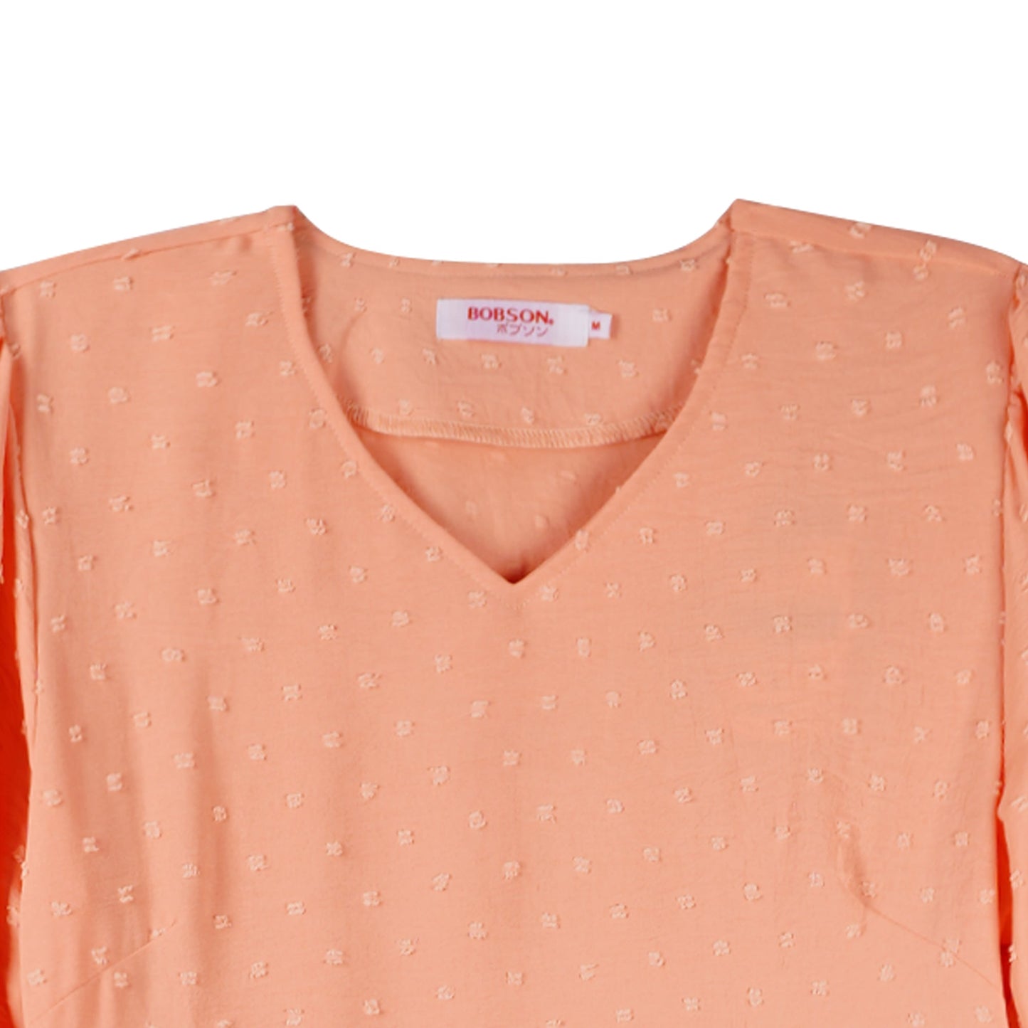 Bobson Japanese Ladies Basic Dress for Women Trendy fashion High Quality Apparel Comfortable Casual Dress for Women Regular Fit 148443 (Peach)