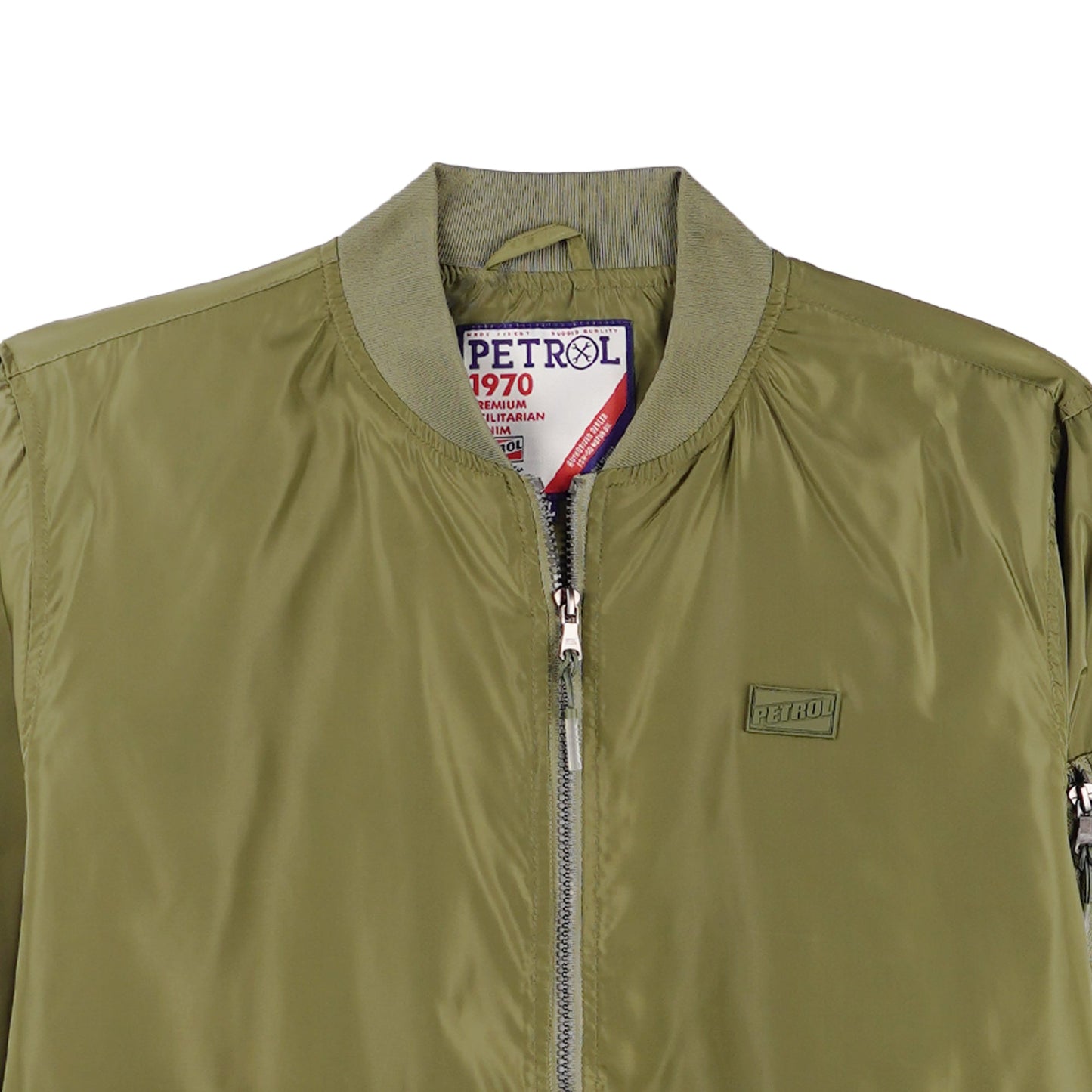 Petrol Basic Jacket for Men Regular Fitting Nylon Fabric Trendy fashion Casual Bomber Jacket for Men 139453 (Fatigue)
