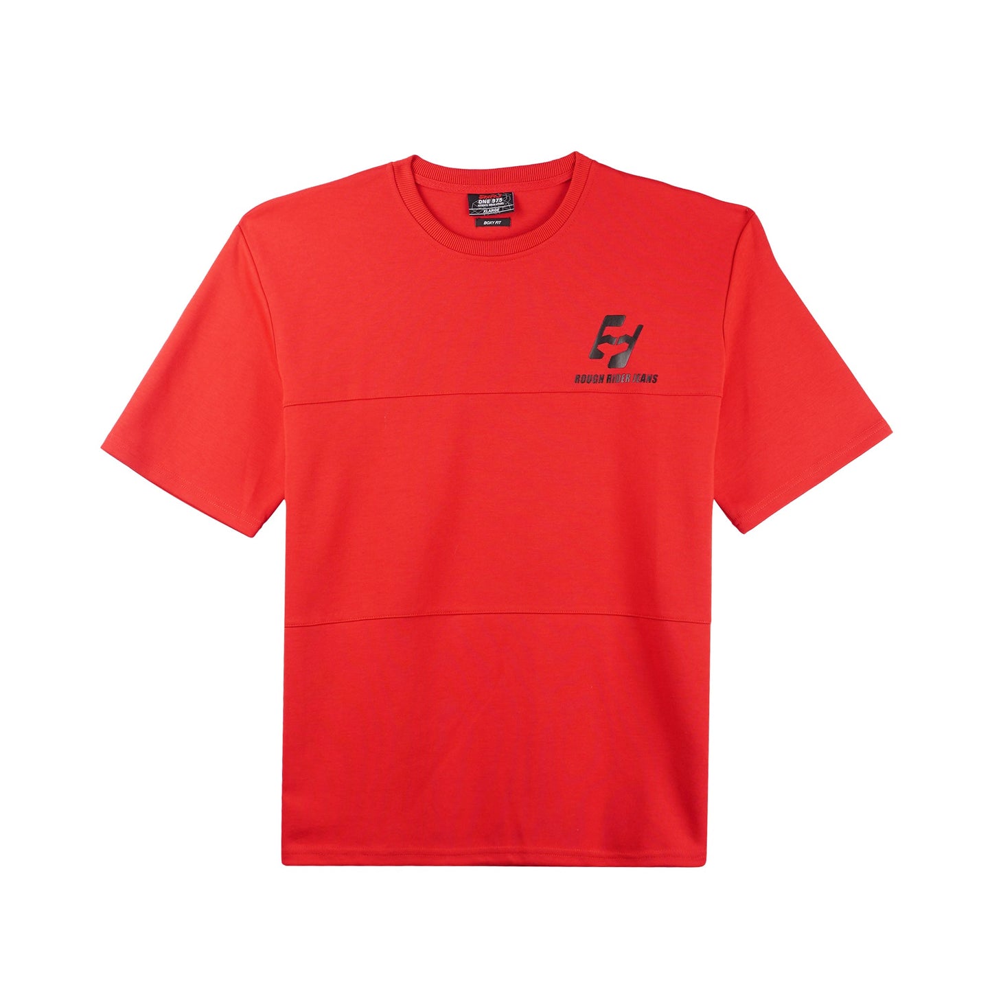 RRJ Basic Tees for Men Boxy Fitting Shirt Trendy fashion 116893 (Red)