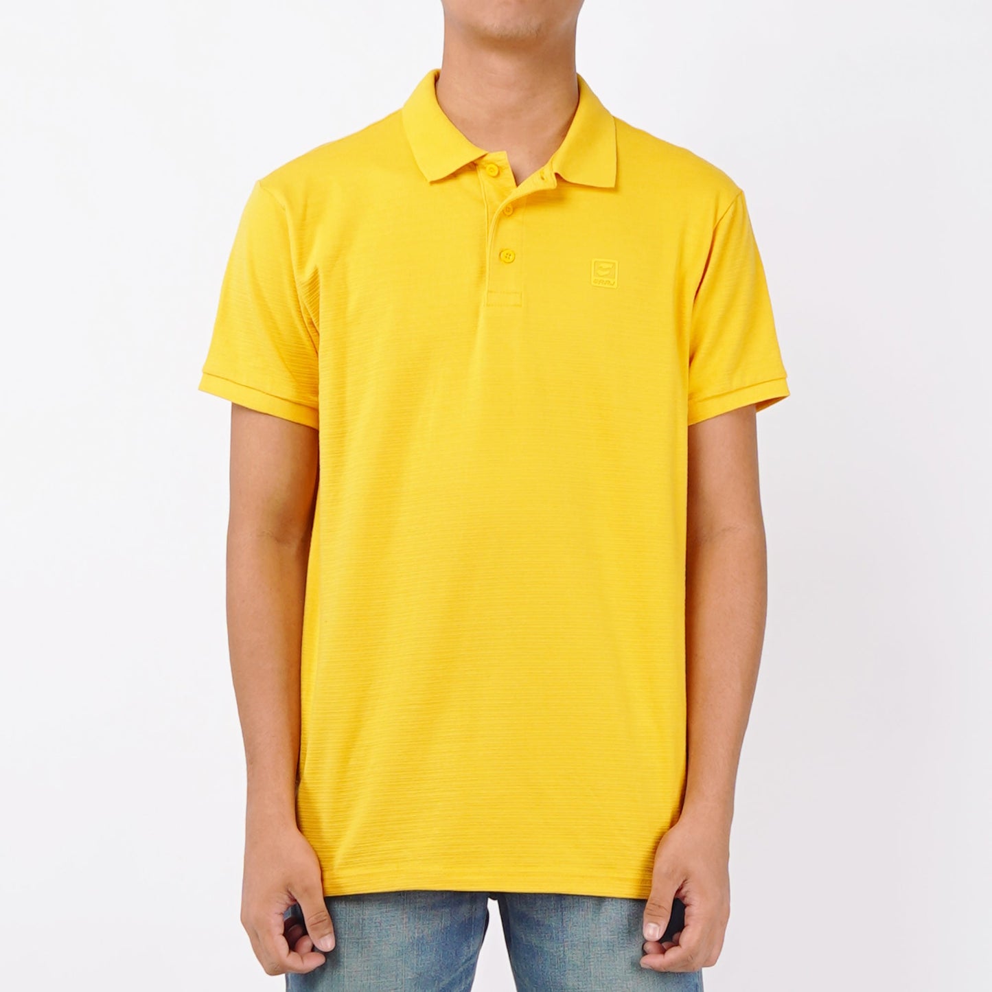 RRJ Basic Collared for Men Semi Body Fitting Polo shirt for Men 107695 (Yellow)