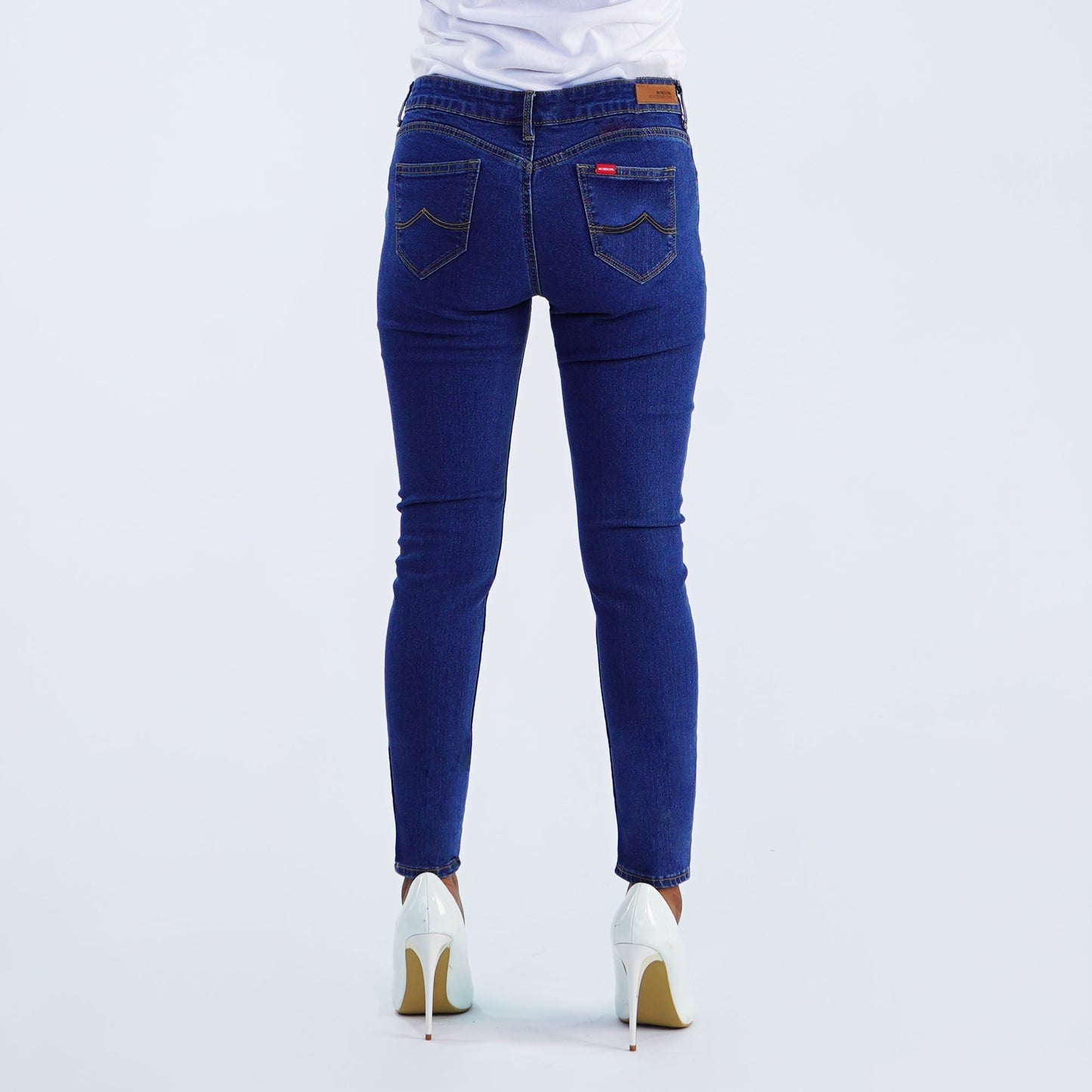 Bobson Japanese Ladies Basic Denim Super skinny 152562-U (Medium Shade)