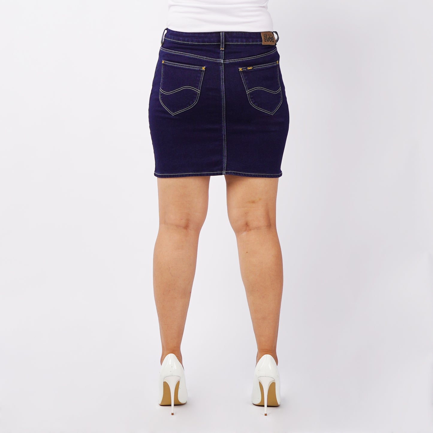 Stylistic Mr. Lee Ladies Basic Denim Skirt 156038 (Dark Shade)