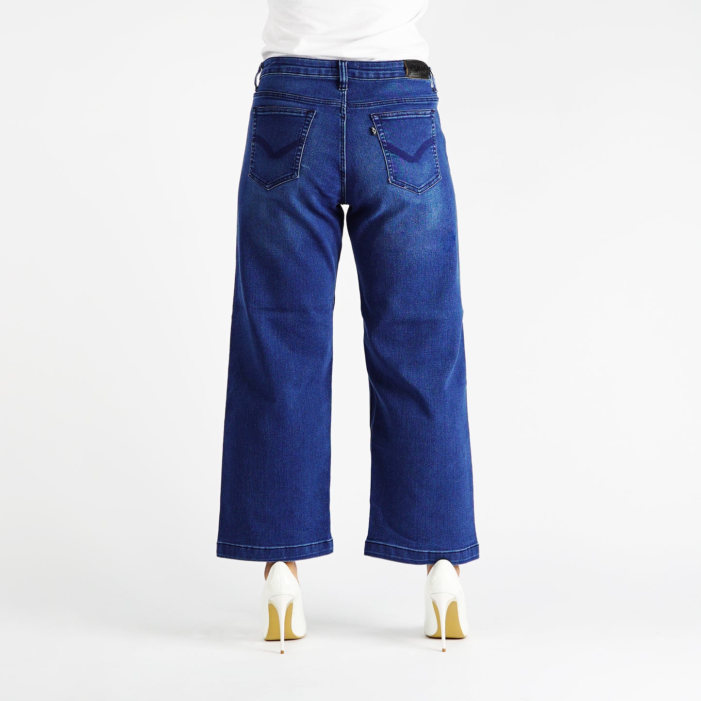 Petrol Ladies Basic Denim Baggy jeans for Ladies Trendy Fashion High Quality Apparel Comfortable Casual Mid Waist Pants for Ladies 153007 (Medium Shade)