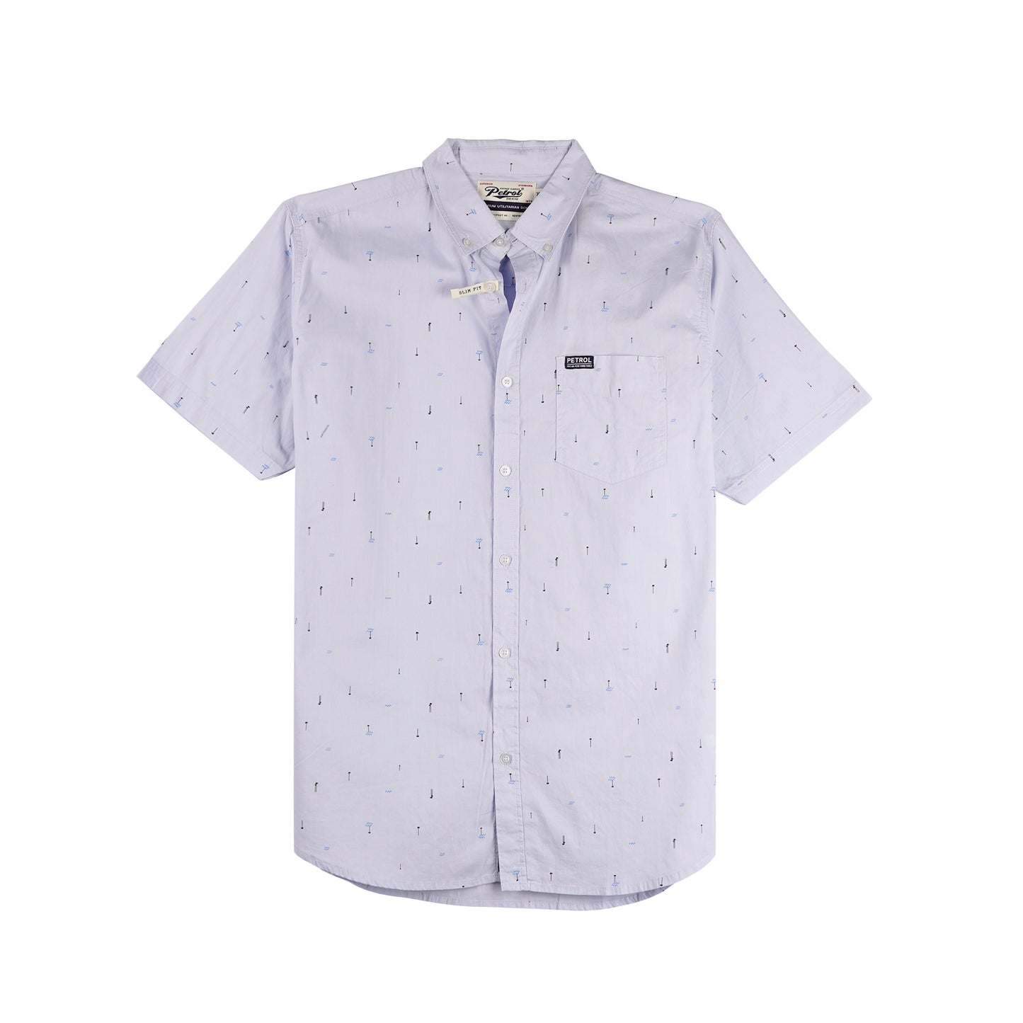 Petrol Basic Woven for Men Slim Fitting Shirt Trendy fashion Casual Top shirt for Men 154522 (Powder)
