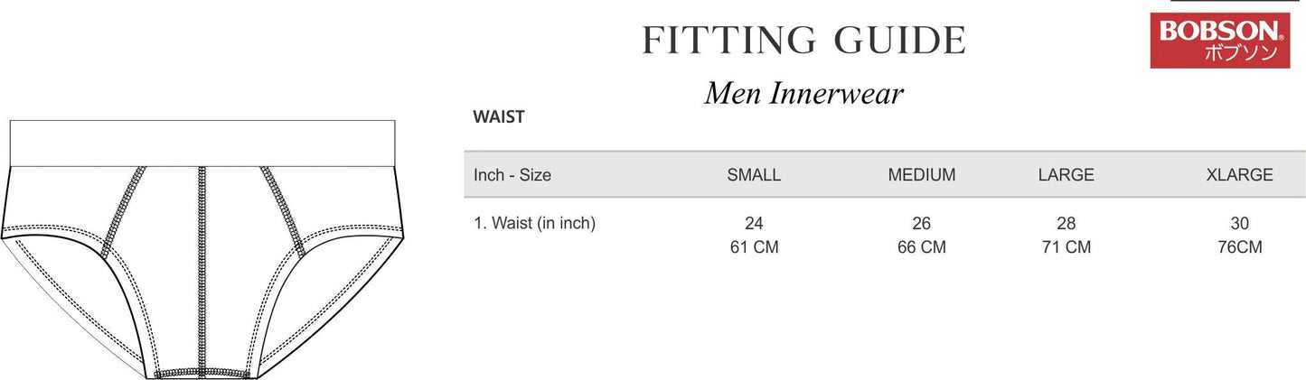 Bobson Japanese Men's Accessories Basic Innerwear Boxer Brief 107924 (Black)