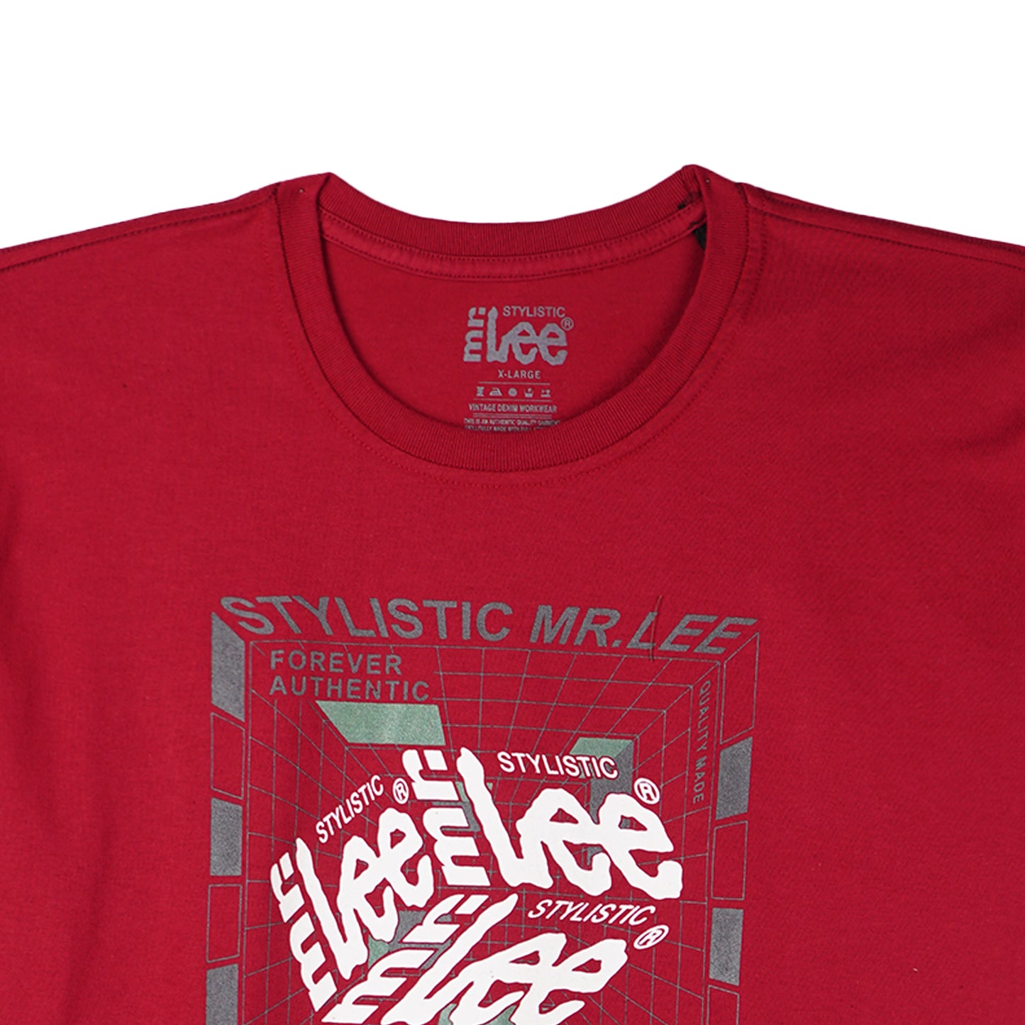 Stylistic Mr. Lee Men's Basic Tees Semi body Fit 149097-U (Maroon)