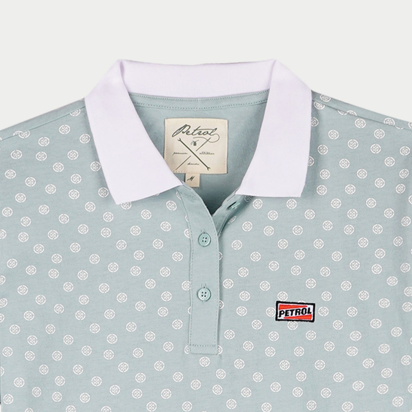 Petrol Ladies Basic Collared Regular Fitting Cotton Jersey Fabric Fashion Trendy Casual Polo 129325 (Sea Foam)