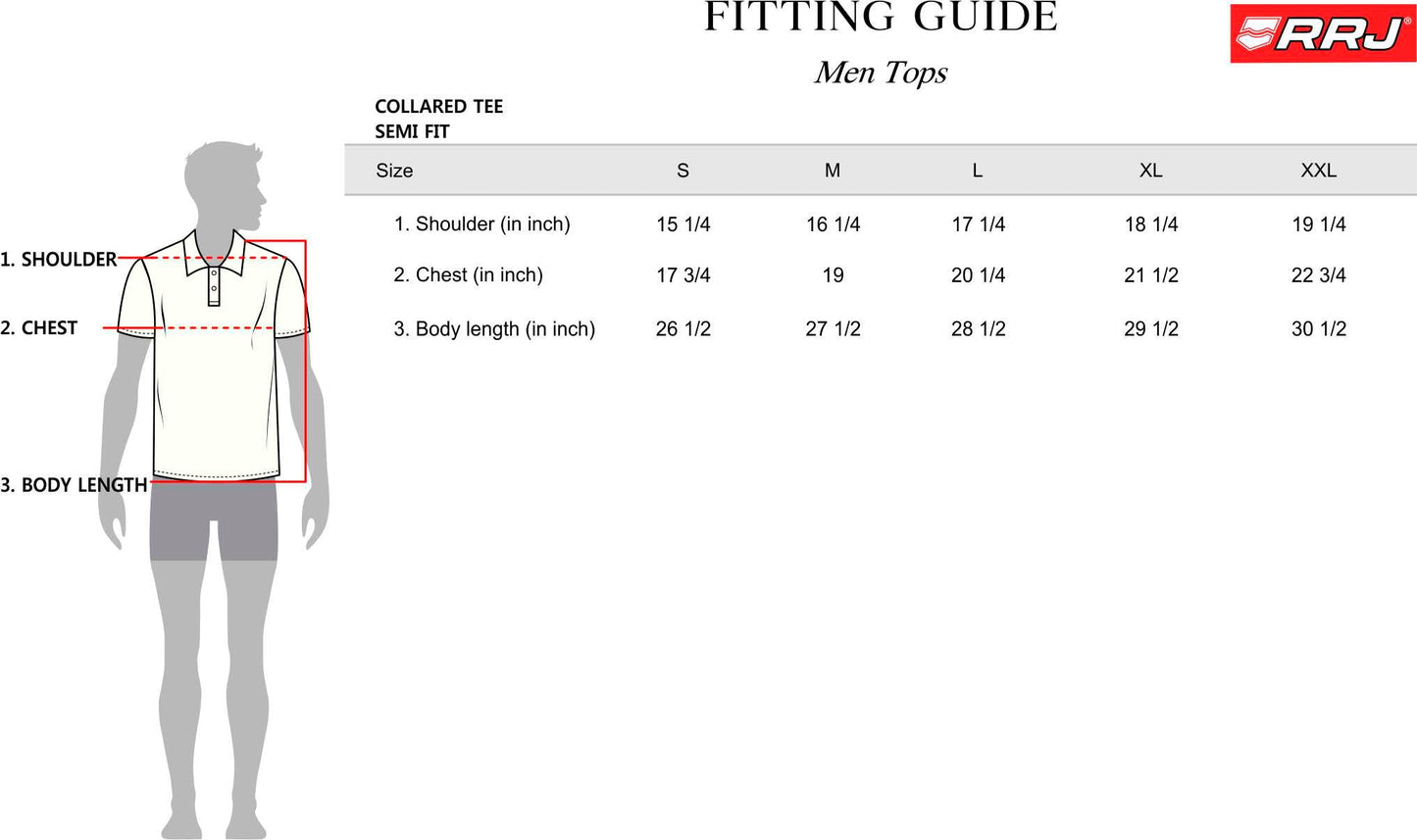 RRJ Men's Basic Collared Semibody Fitting Missed Lycra Fabric 114718 (Navy)