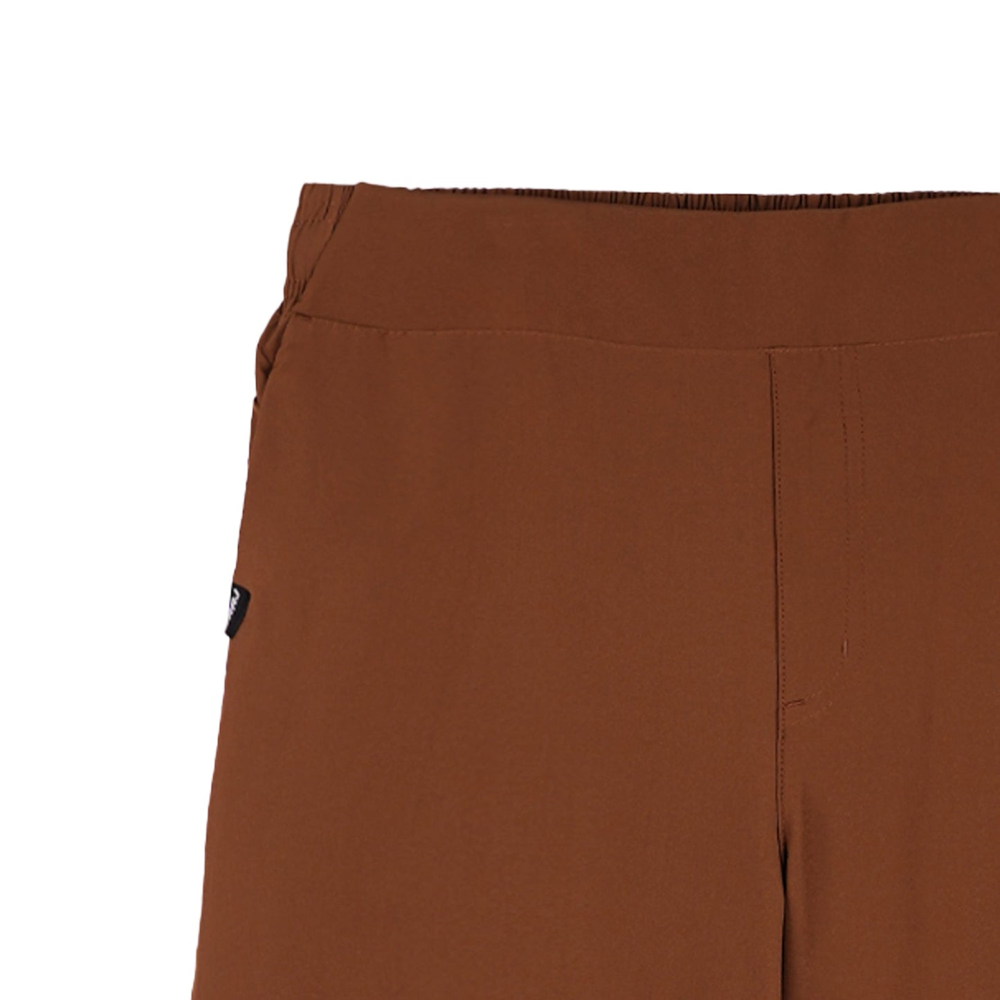RRJ Ladies Basic Non-Denim Trouser Pants Wideleg Fitting Rinse Mid-rise Wash Fabric 158005 (Choco Brown)