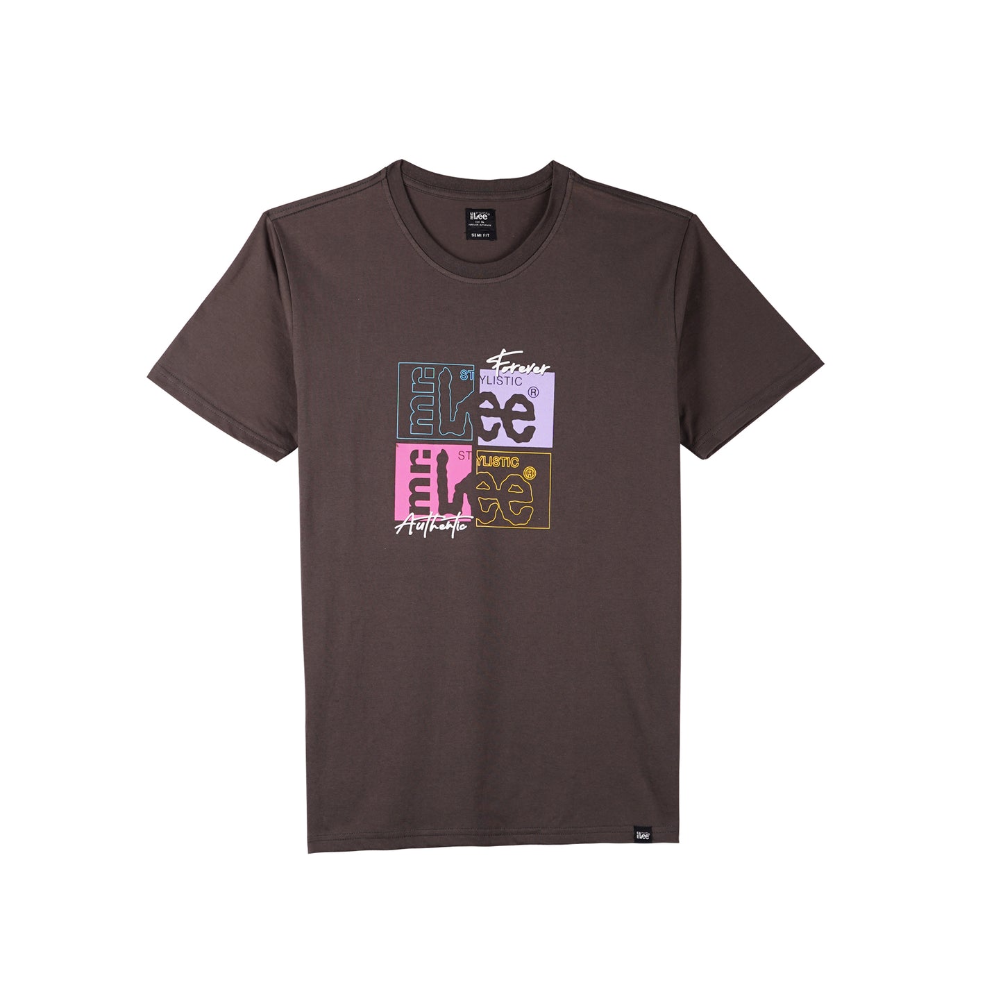 Stylistic Mr. Lee Men's Basic Tees Semi body Fit 154132-U (Gray)