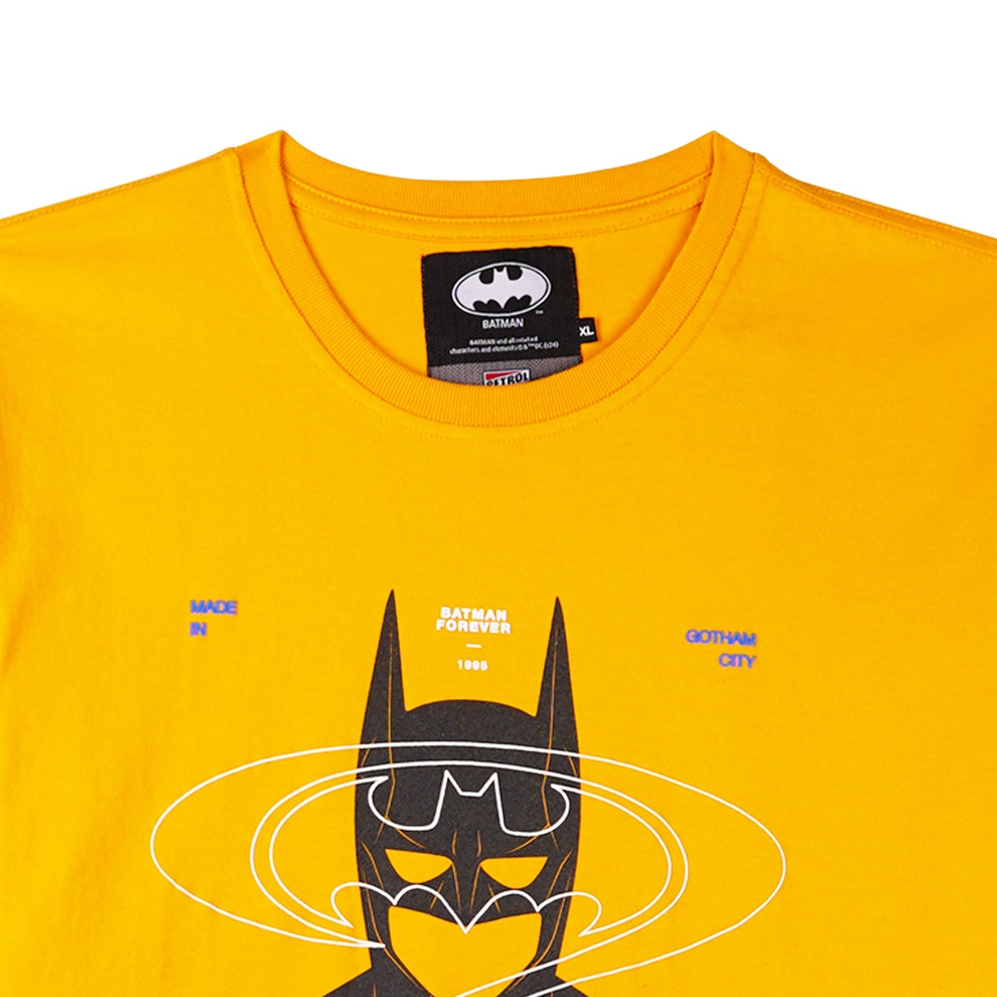 Petrol x Batman Men's Basic Graphic Tees Slim Fitting CVC Jersey Fabric 159884-U (Canary)