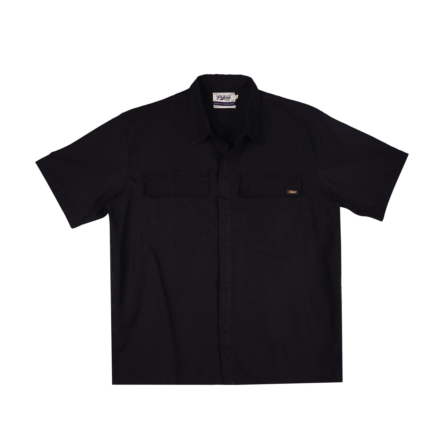 Petrol Men's Basic Woven Shirt Regular Fitting Woven Fabric 156203 (Black)