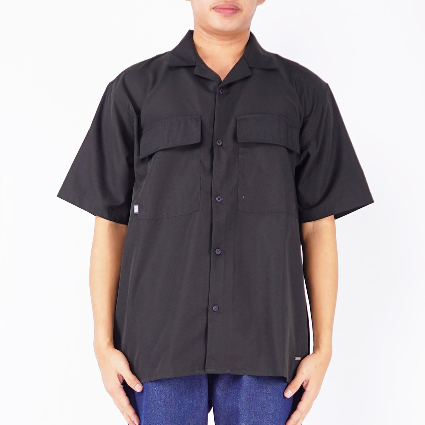 Petrol Men's Basic Woven Shirt Regular Fitting Woven Fabric 156203 (Black)