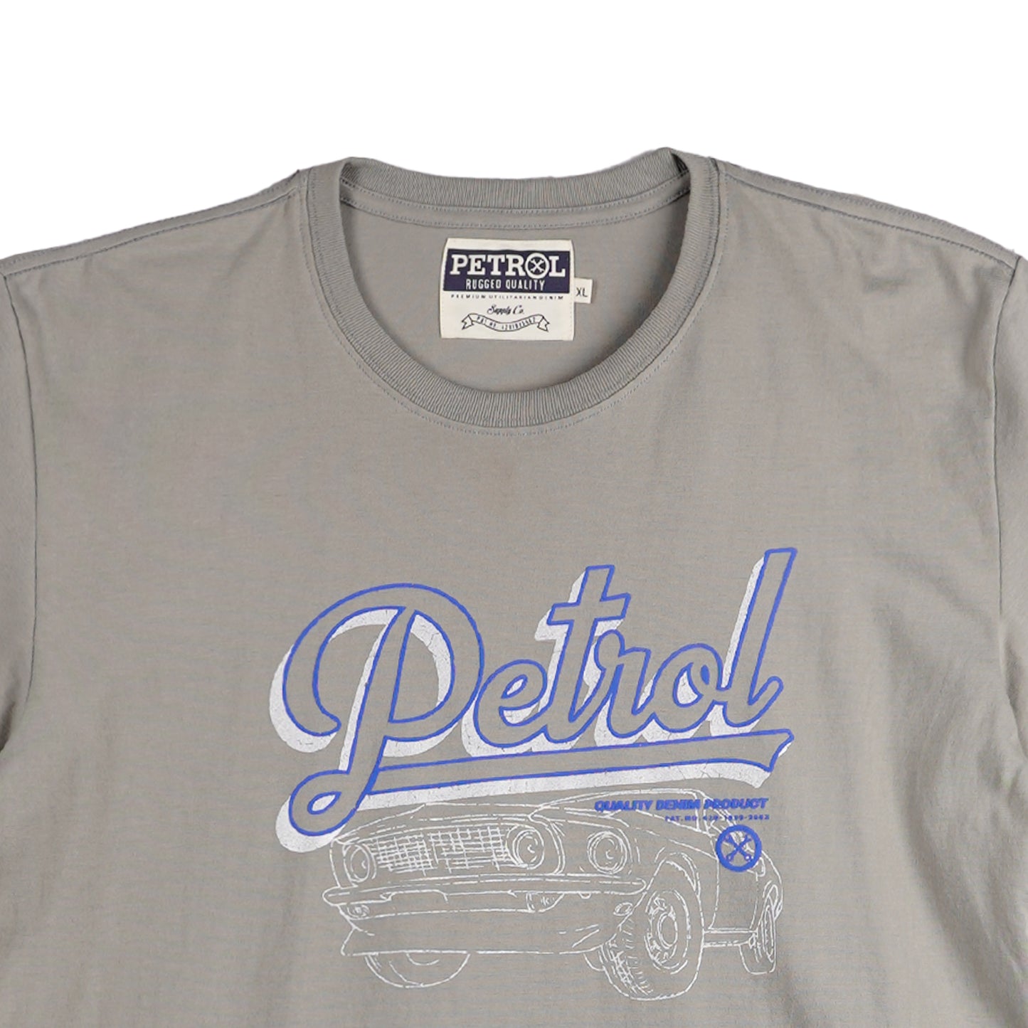 Petrol Men's Basic Tees Slim Fitting CVC Jersey Fabric 163771-U (Rock Ridge)