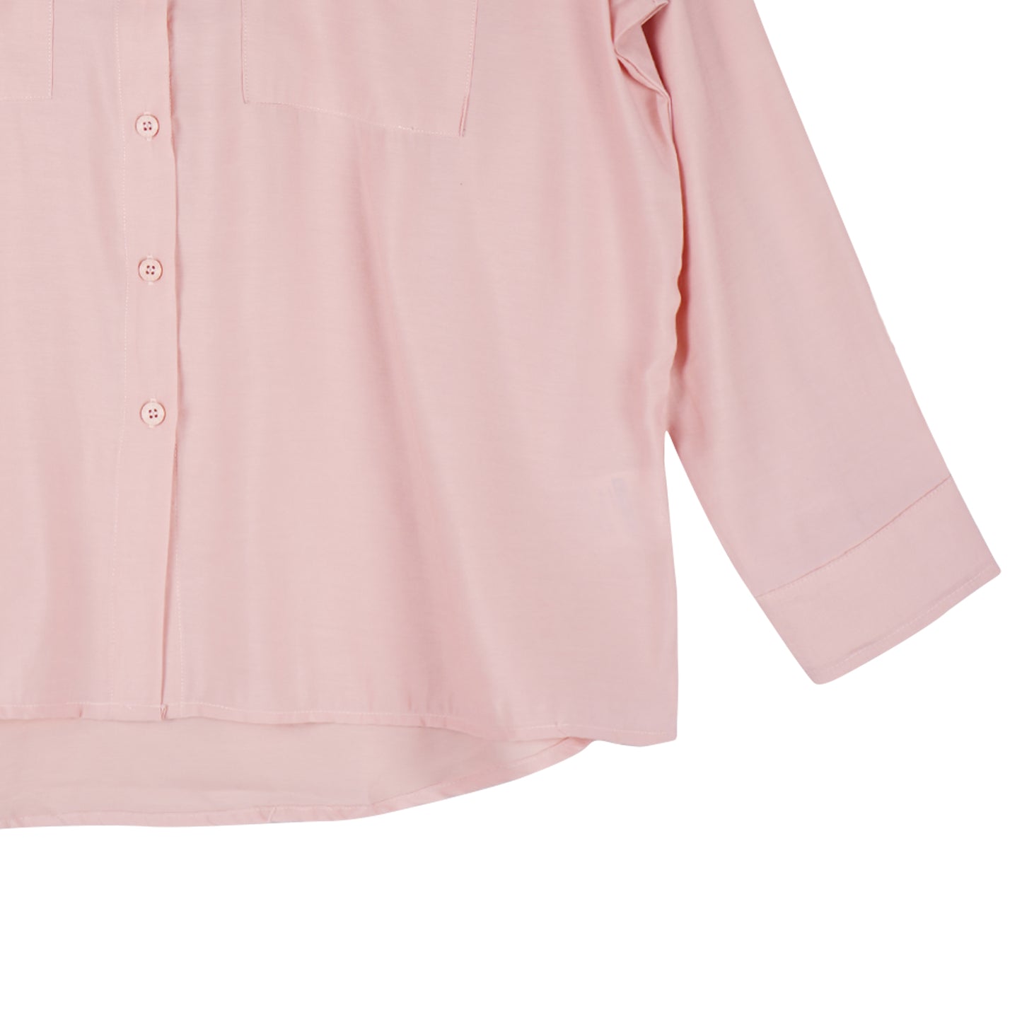 Petrol Ladies Basic Woven Polo Longsleeve Loose Fitting Woven Fabric 139557 (Almond Blossom)