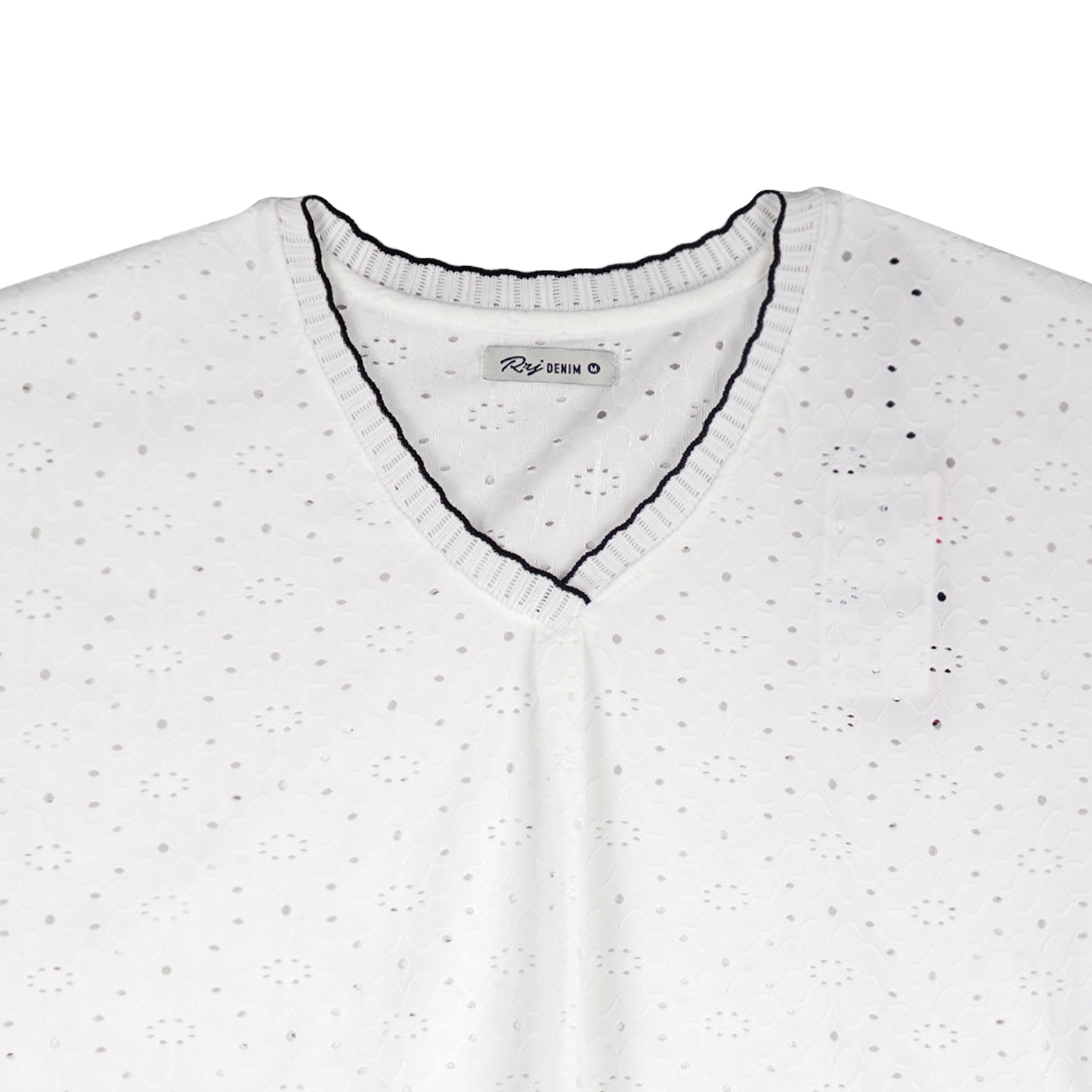 RRJ Ladies Basic Tees Boxy Fitting Special Fabric 153470 (White)