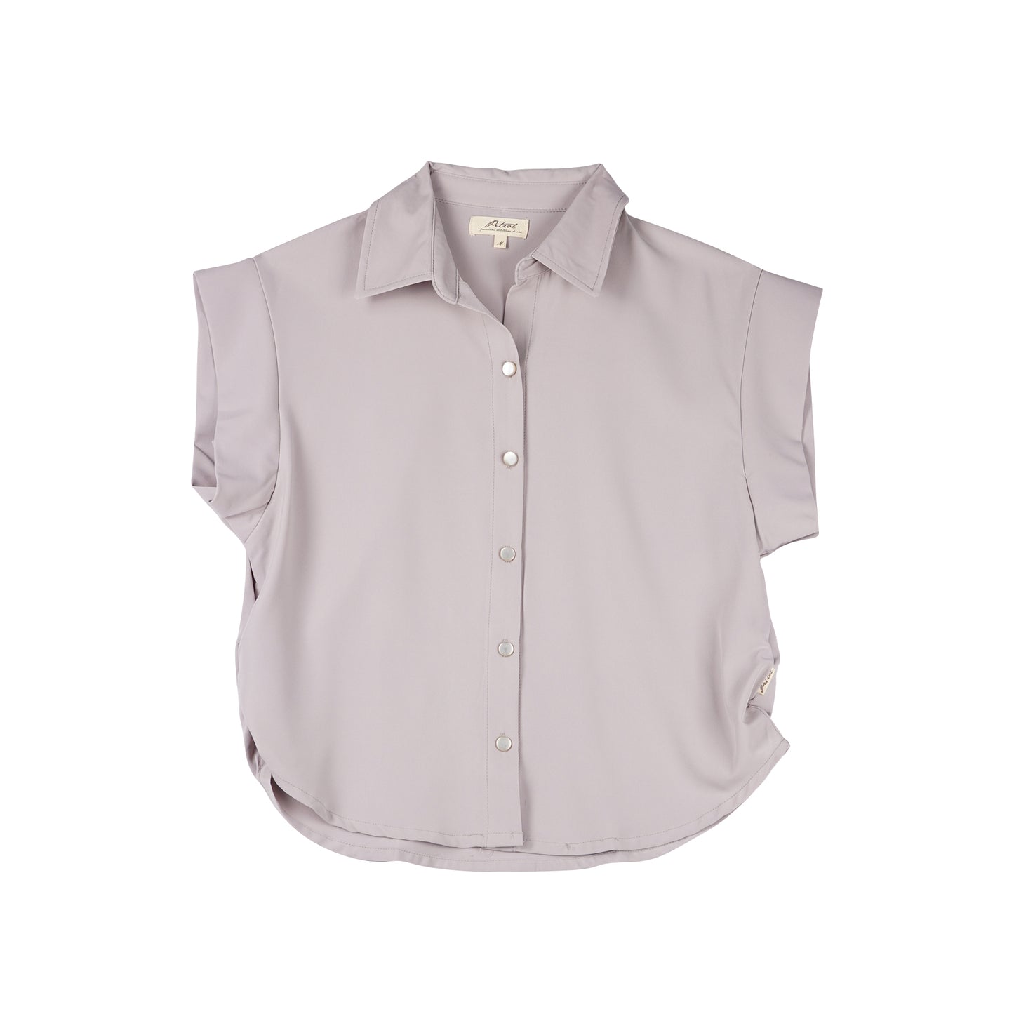 Petrol Ladies Basic Woven Shirt Crop Fitting Woven Fabric 156417 (Sand)