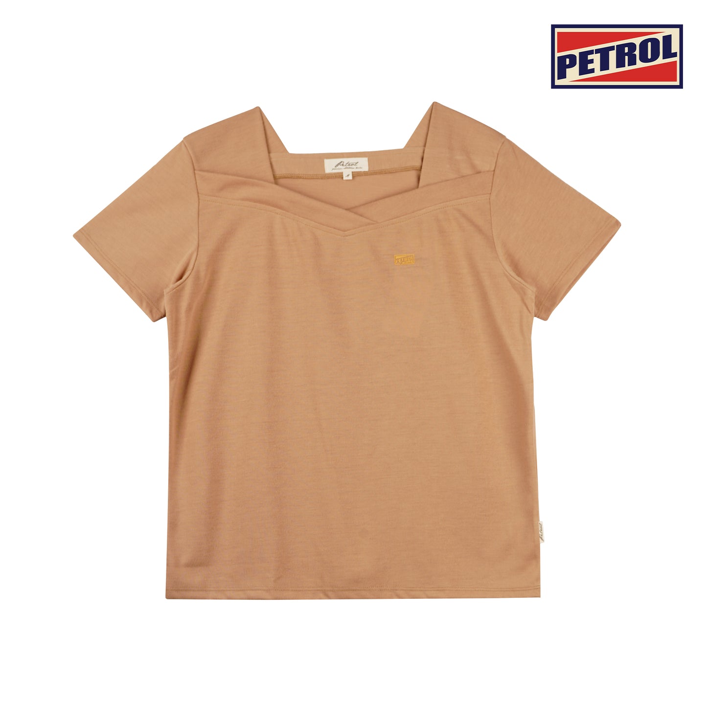Petrol Ladies Basic Tees Regular Fitting CVC Jersey Fabric 155911-U (Khaki)