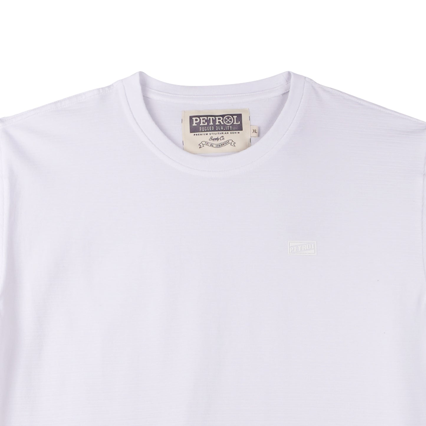Petrol Men's Basic Tees Slim Fitting Missed Lycra Fabric 162713 (White)
