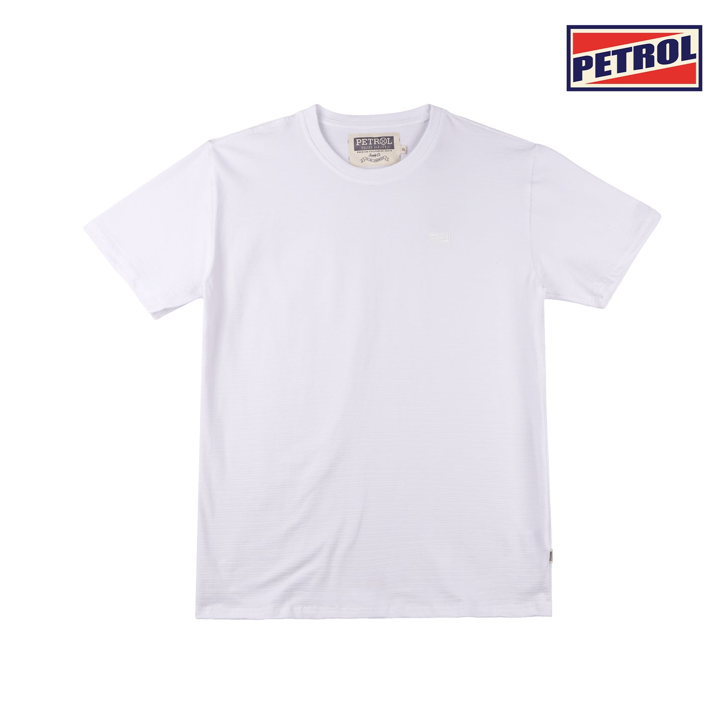 Petrol Men's Basic Tees Slim Fitting Missed Lycra Fabric 162713 (White)