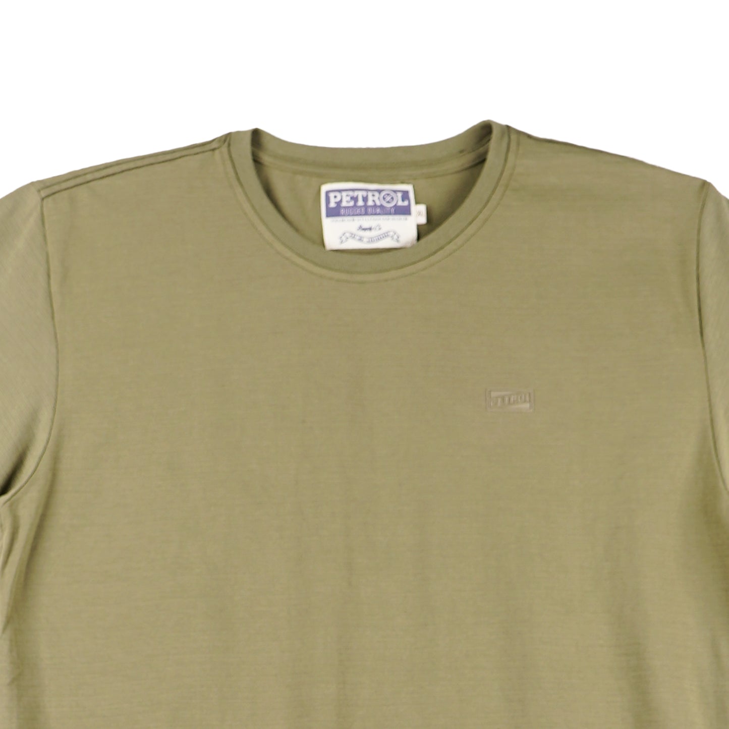 Petrol Men's Basic Tees Slim Fitting Missed Lycra Fabric 162684 (Fatigue)