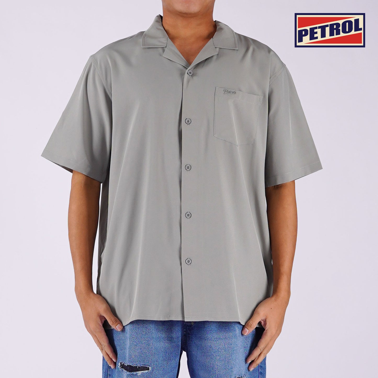 Petrol Men's Basic Collared Woven Shirt Comfort Fitting 156184-U (Rock Ridge)
