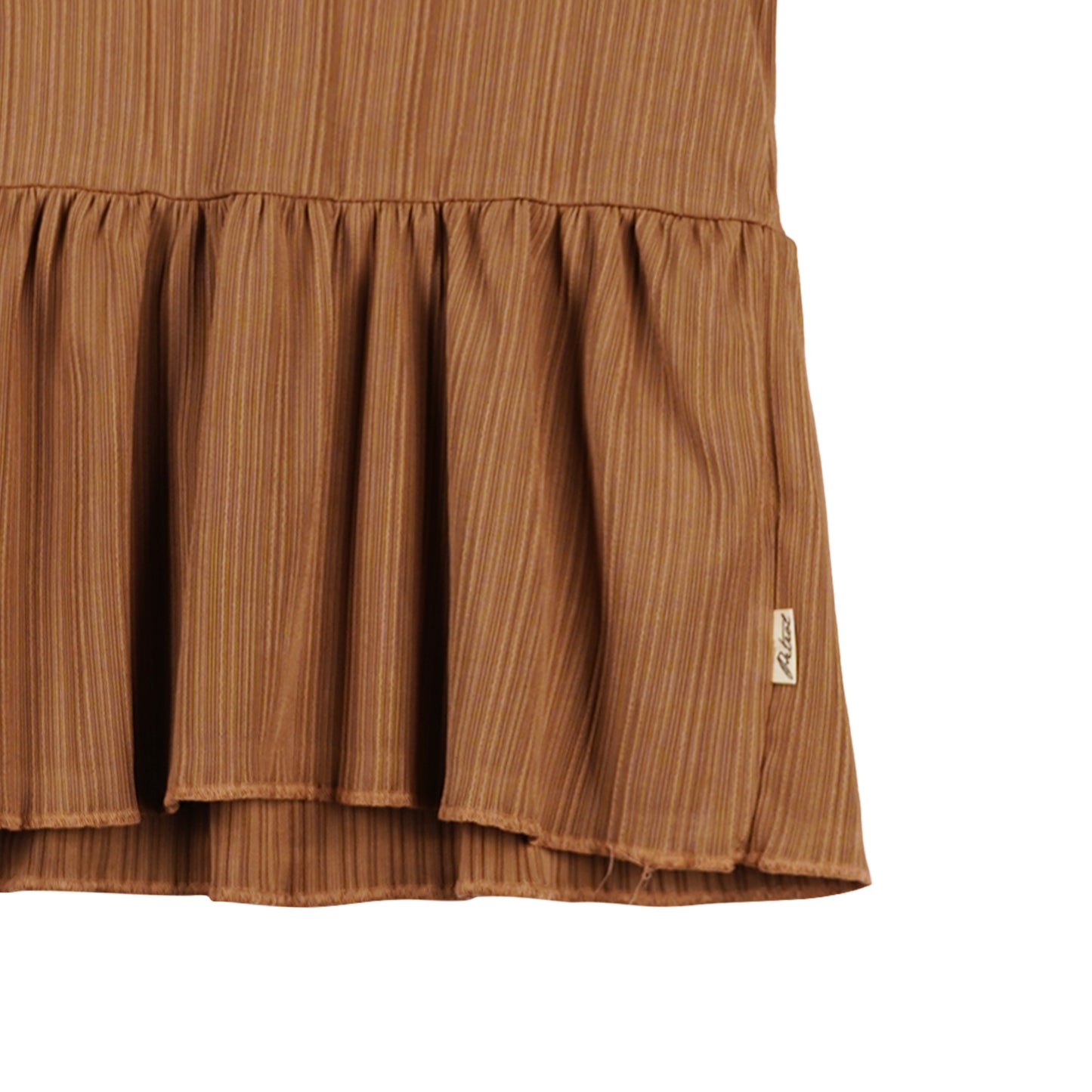 Petrol Ladies Basic Tees Boxy Fitting Ribbed Fabric 159506-U (Light Brown)