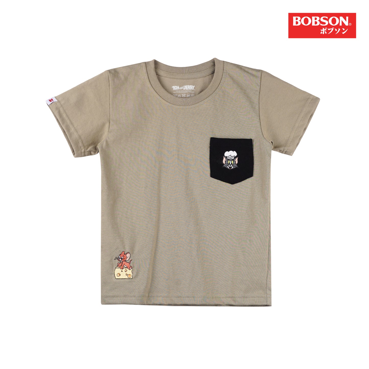 Bobson Japanese X Tom and Jerry Children's Wear Toddler Basic Tees Regular Fit 166459-U (Laurel Oak)