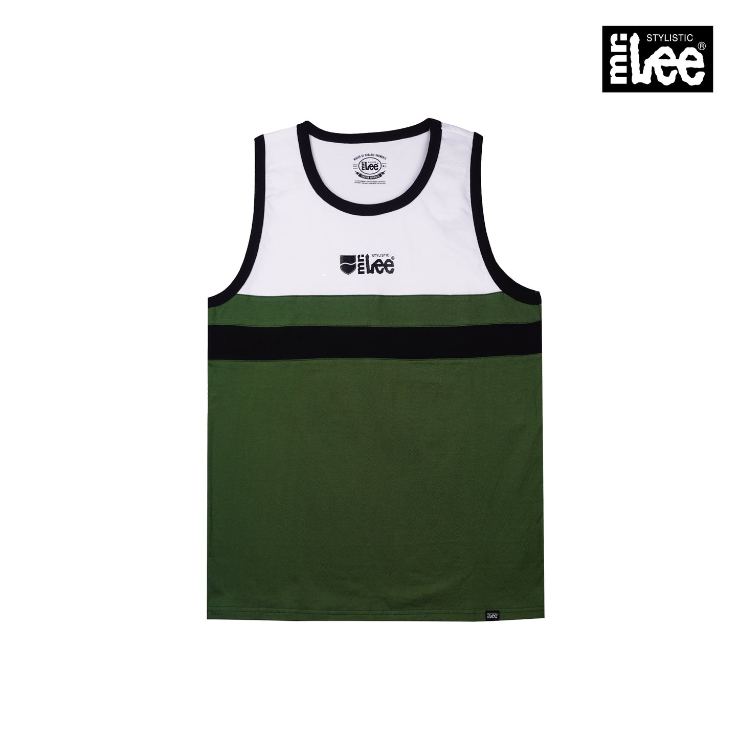 Stylistic Mr. Lee Men's Basic Tank Top Semi body Fit 168151 (Fatigue)