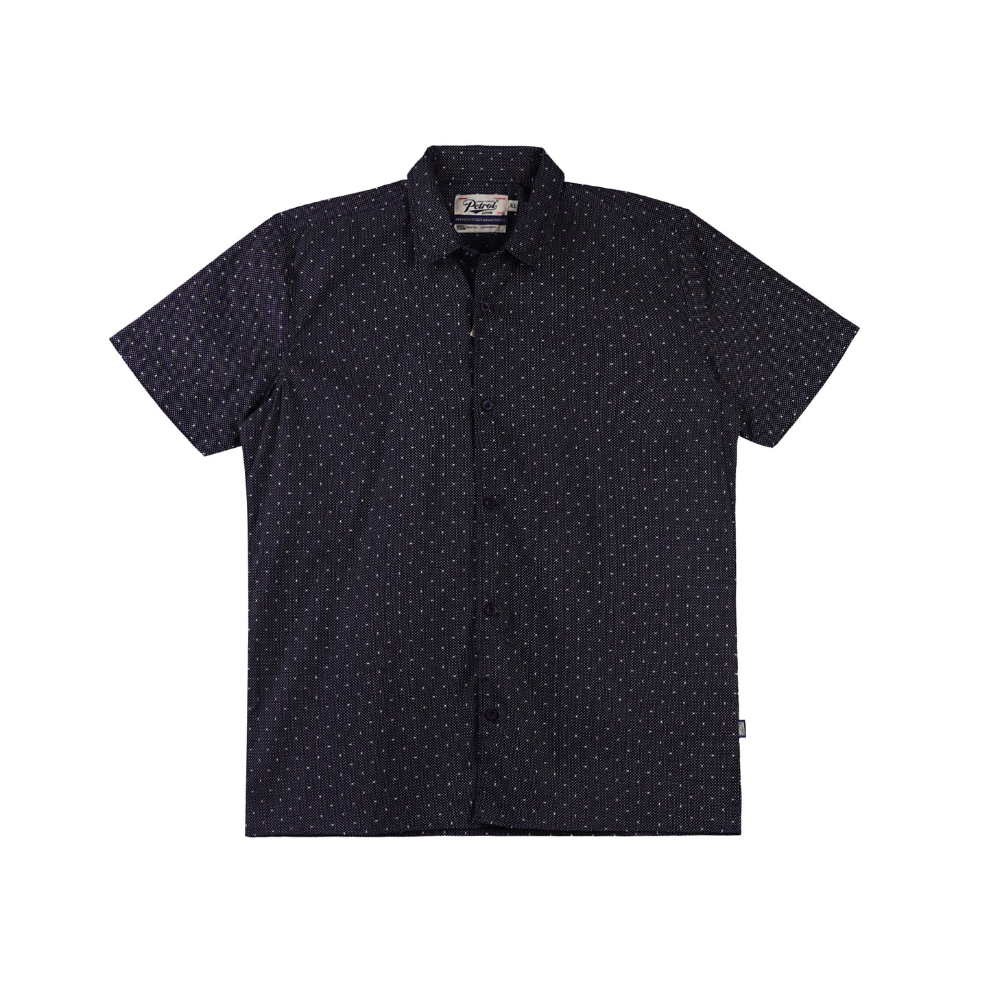 Petrol Men's Basic Woven Shirt Slim Fitting Poplin Fabric 161871 (Navy)
