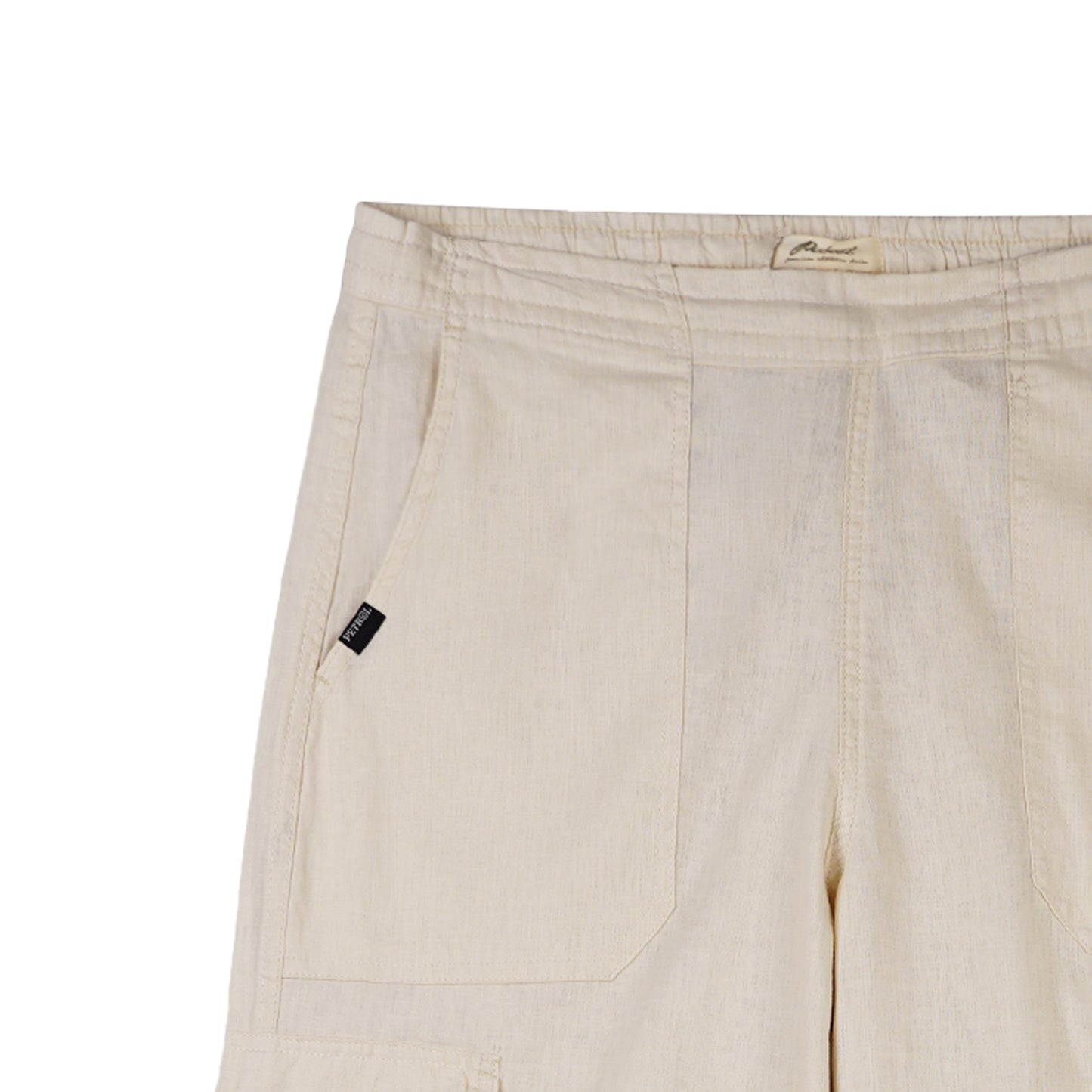 Petrol Ladies Basic Cargo Pants Mid-Rise Fitting Rinse Wash Fabric 162428 (Cream)