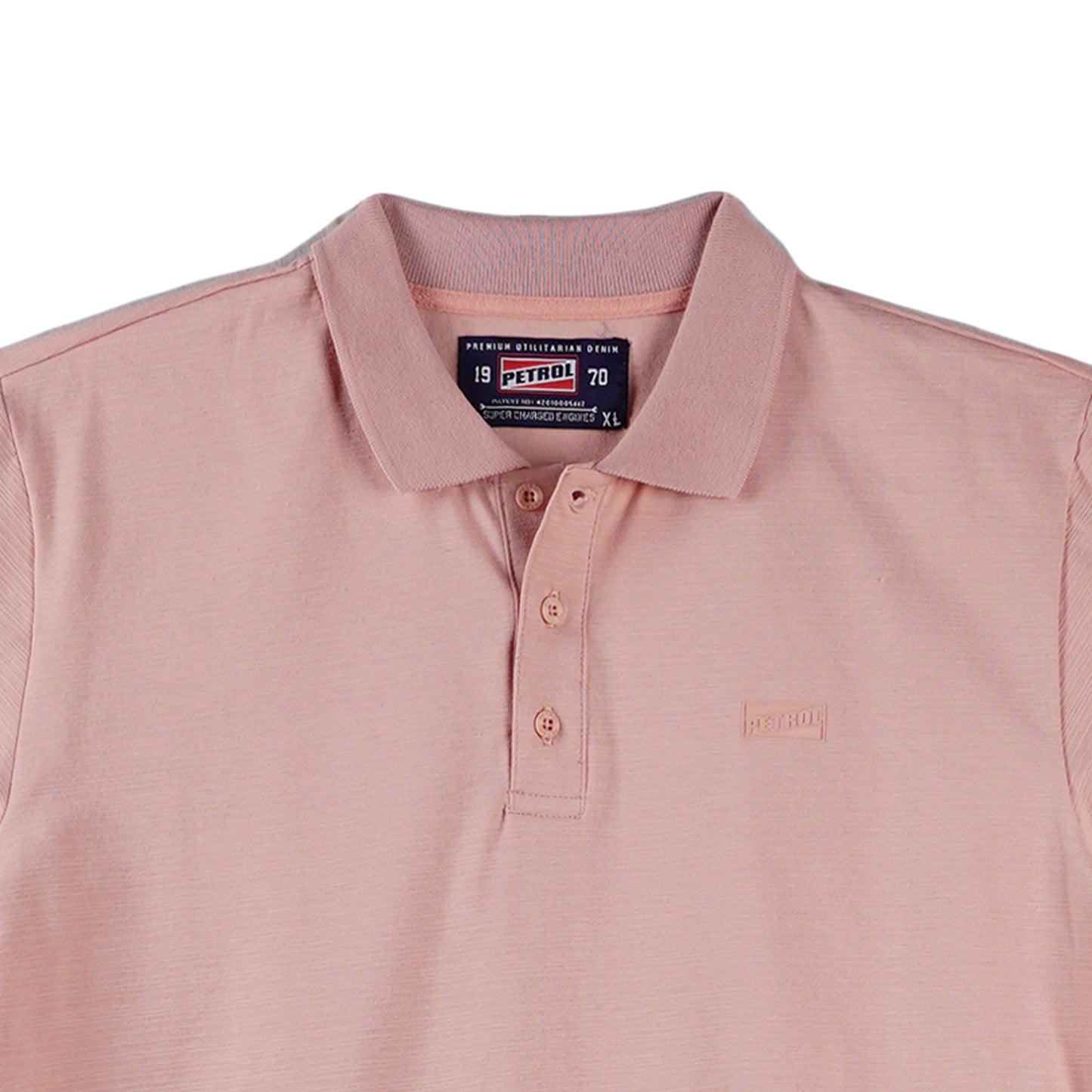 Petrol Men's Basic Collared Shirt Slim Fitting Missed Lycra Fabric 116280 (Dusty Pink)