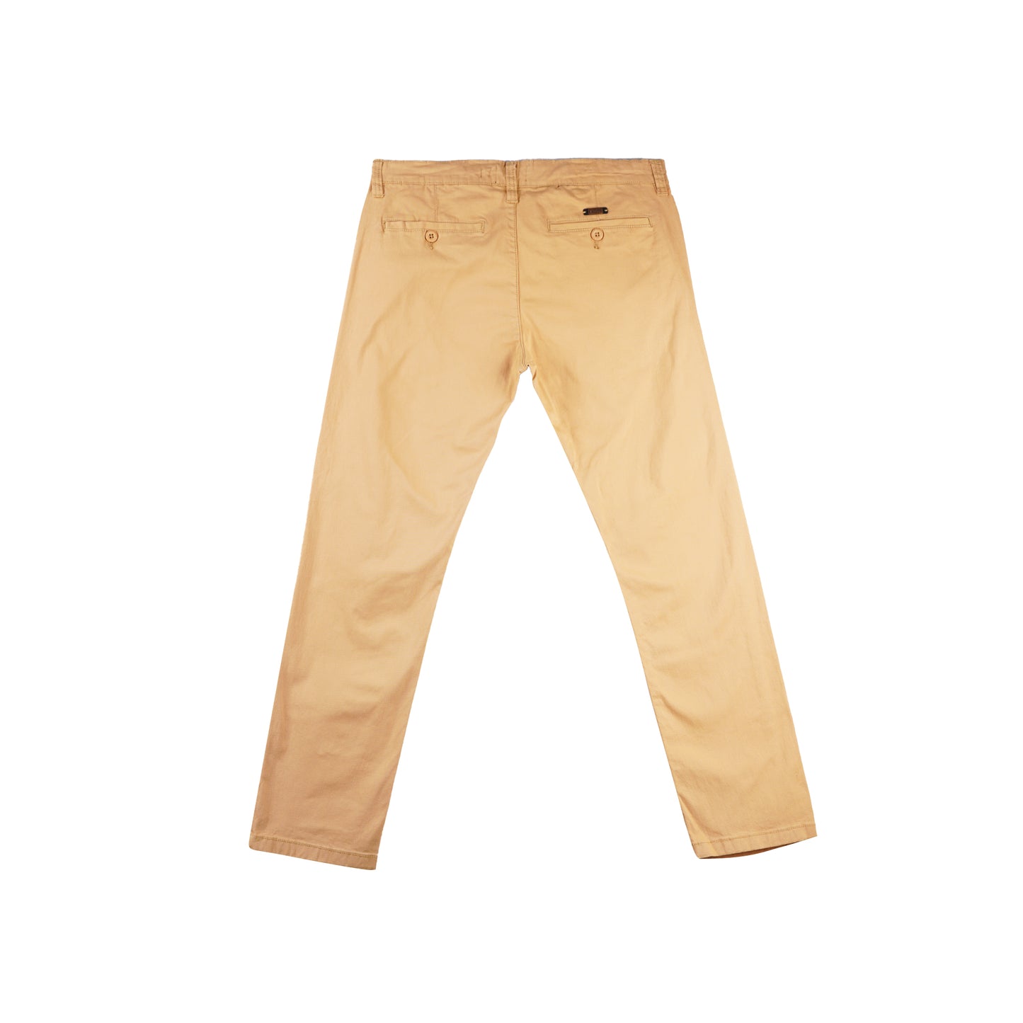 RRJ Men's Basic Non-Denim Chino Pants Mid-Rise Fitting Rinse Wash Fabric 164397 (Khaki)