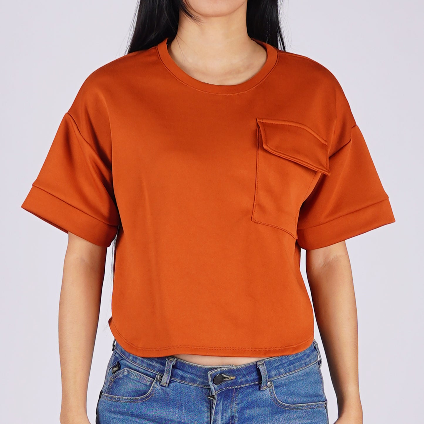 RRJ Ladies Basic Tees Regular Fitting Special Fabric 162165 (Rust)