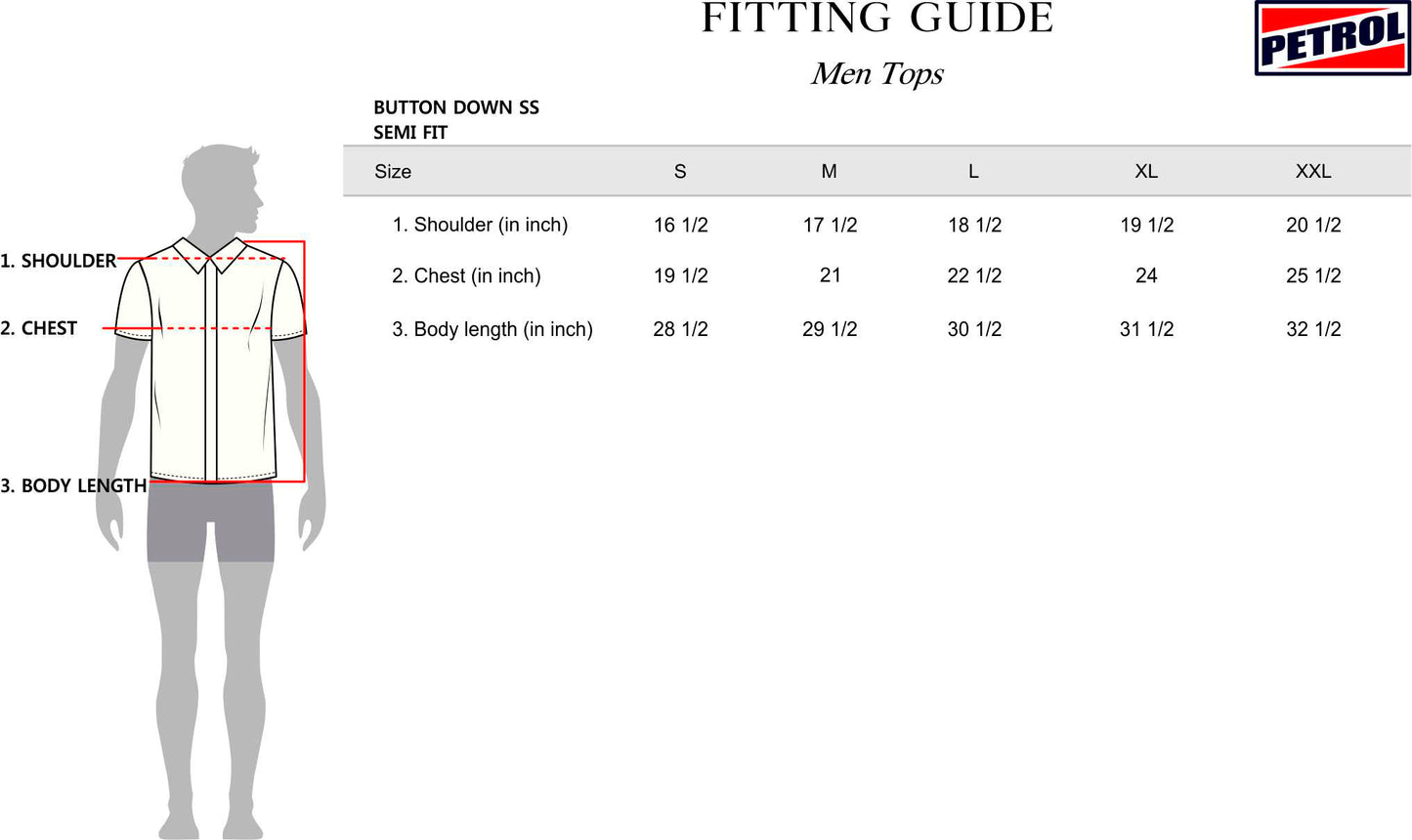 Petrol Men's Basic Woven Shirt Slim Fitting Poplin Fabric 166551 (White)